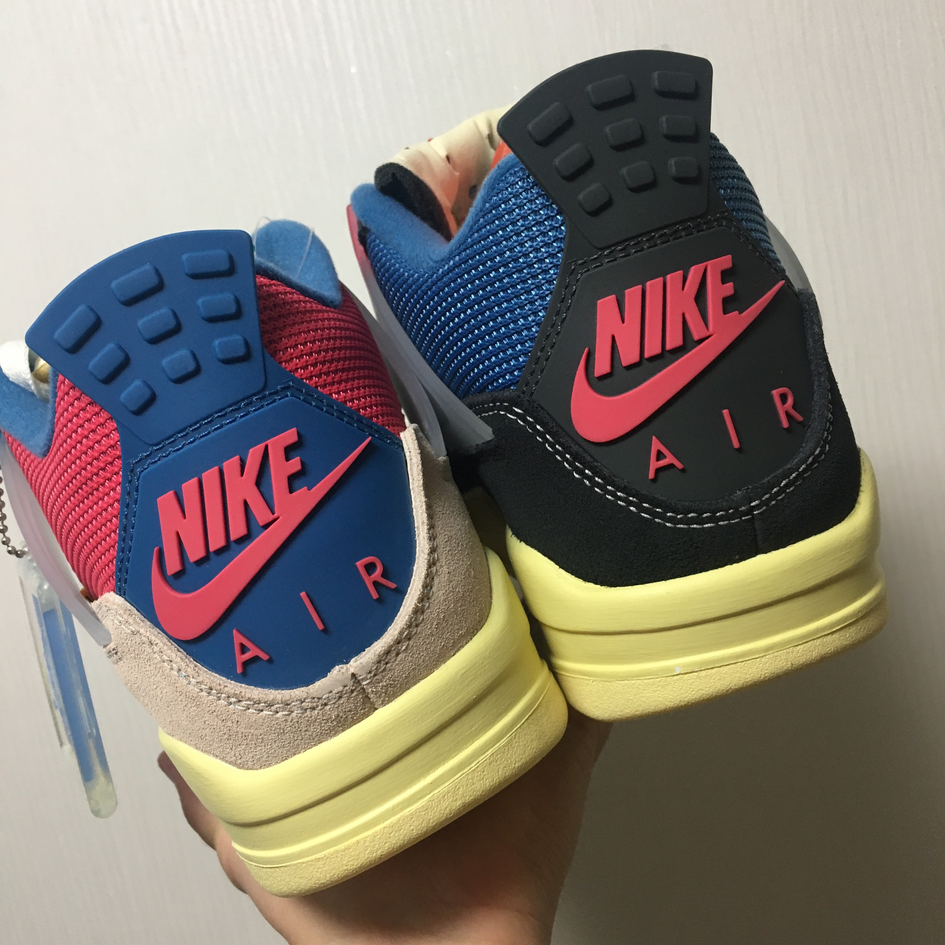 Jordan 4 x Union Retro Off Noir, Jordan 4 x Union Retro Guava Ice 착용 스타일 - 2