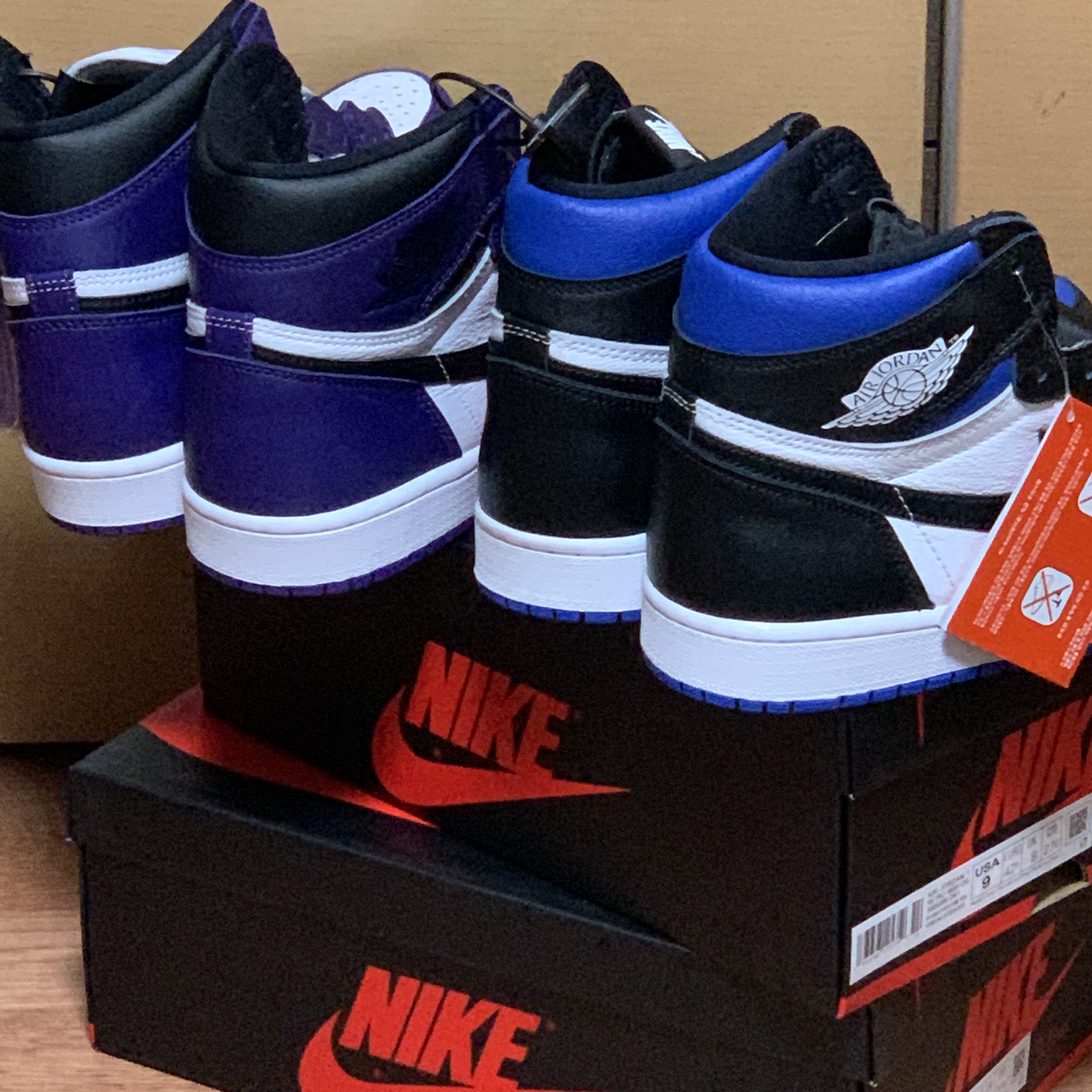 Jordan 1 Retro High OG Royal Toe, Jordan 1 Retro High OG Court Purple 2020 착용 스타일