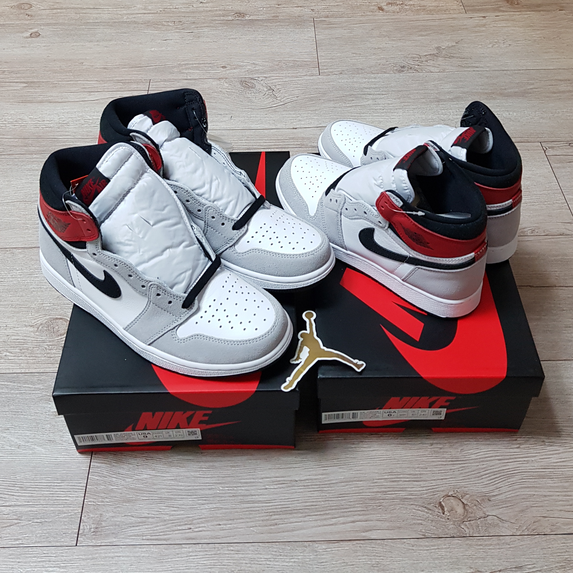 Jordan 1 Retro High OG Light Smoke Grey, (GS) Jordan 1 Retro High OG Light Smoke Grey 착용 스타일