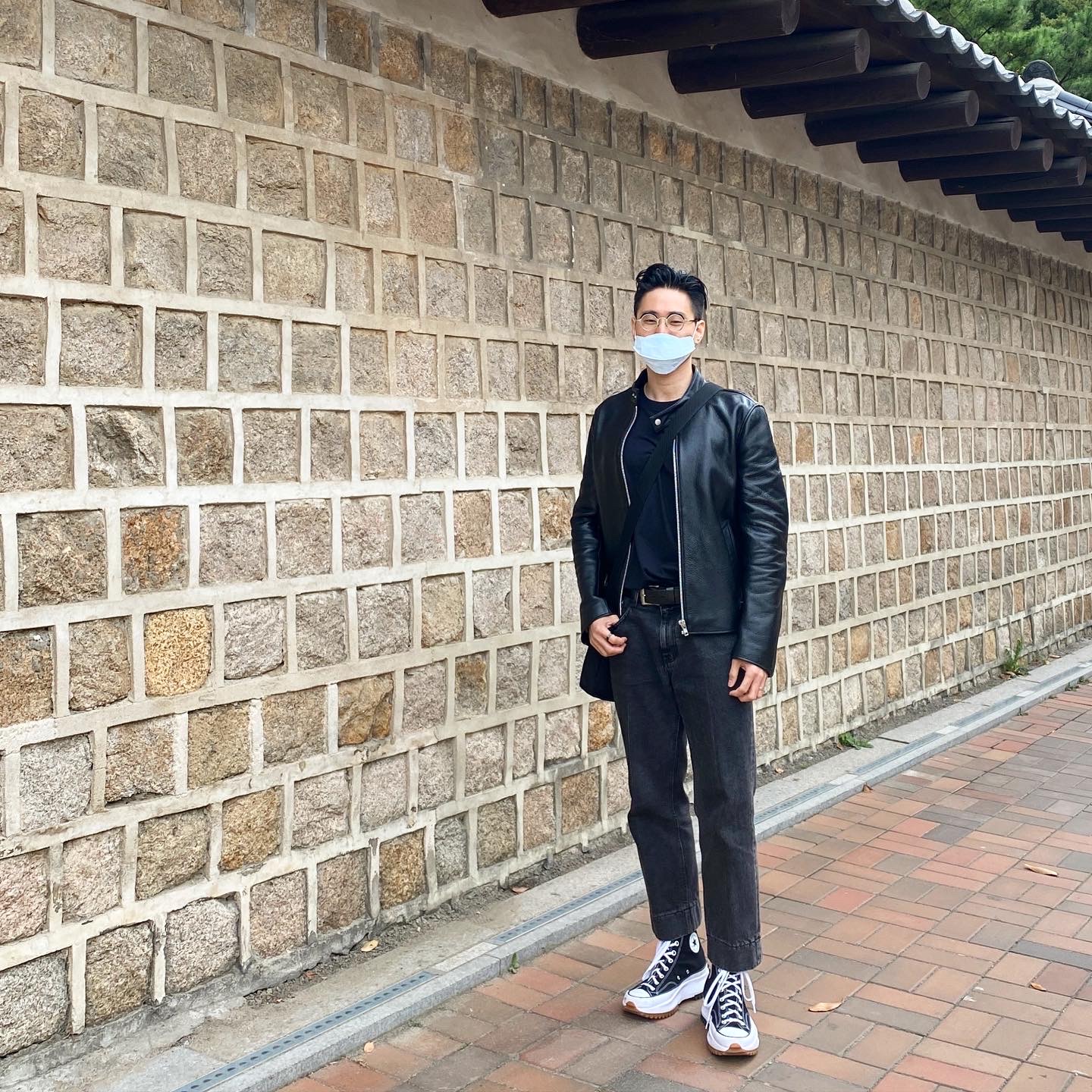 Converse Run Star Hike Hi Black White Gum 착용 스타일