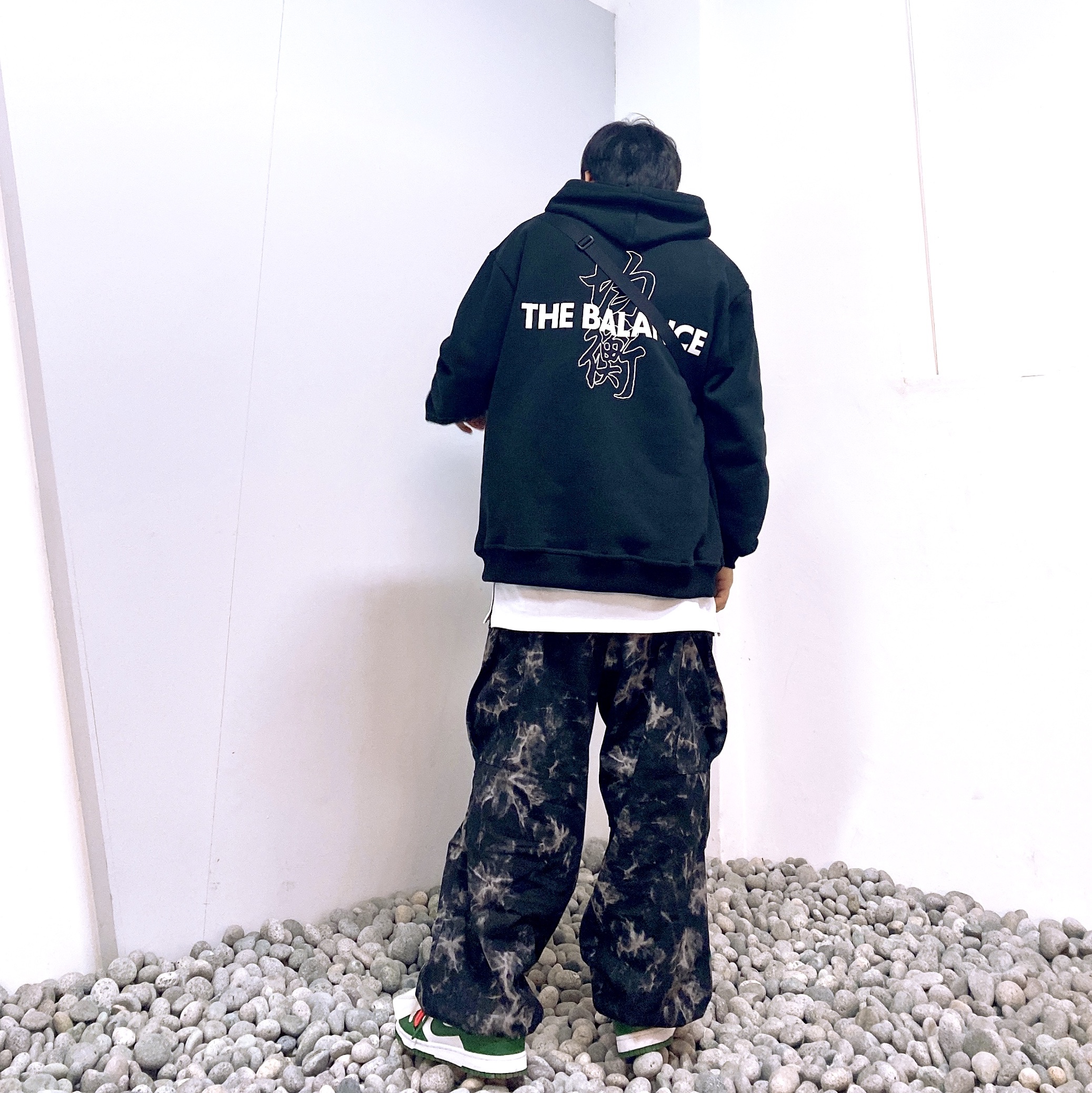 Nike x Off-White Dunk Low Pine Green 착용 스타일