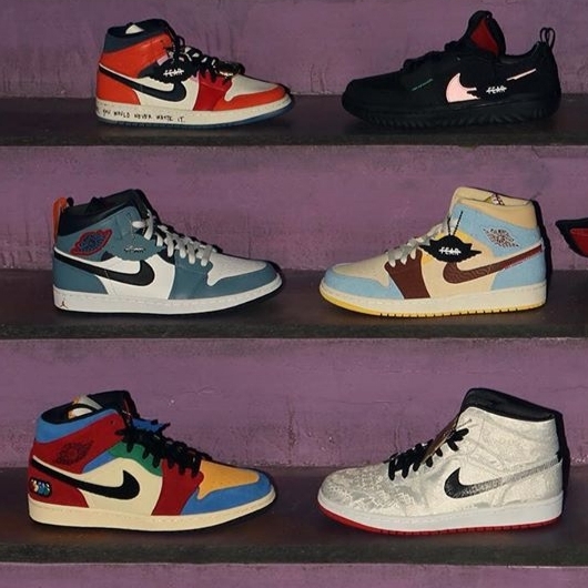 Jordan 1 x Blue The Great Mid SE Fearless, Jordan 1 x Clot Mid SE Fearless Edison Chen 착용 스타일