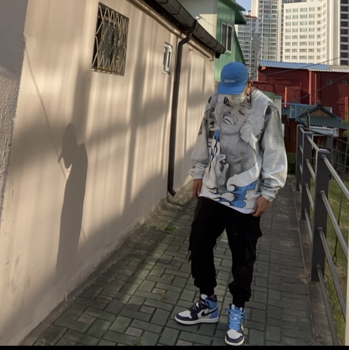 Jordan 1 Retro High Obsidian UNC 착용 스타일