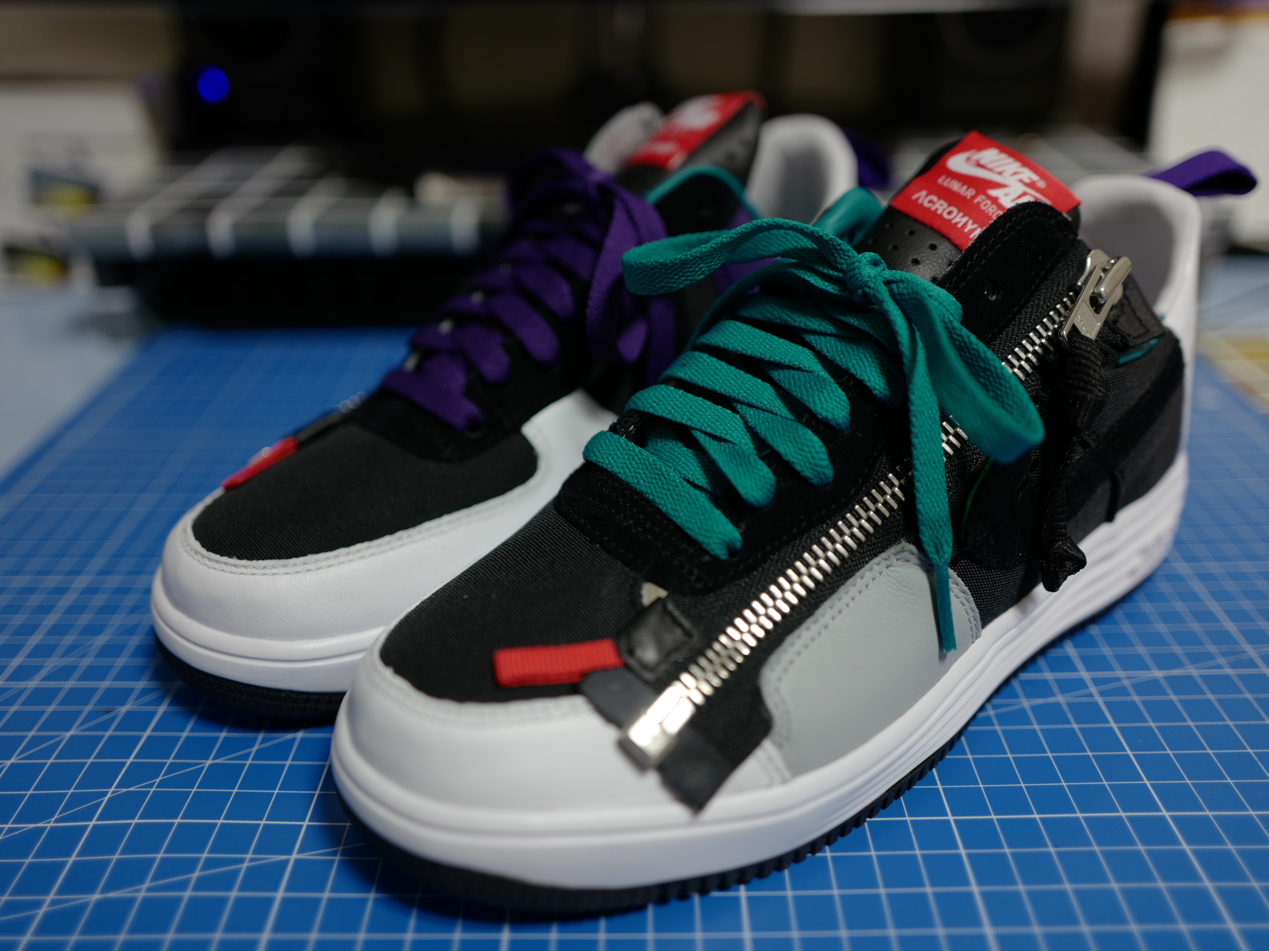 Nike x Acronym Lunar Force 1 SP Zip Turbo Green 착용 스타일