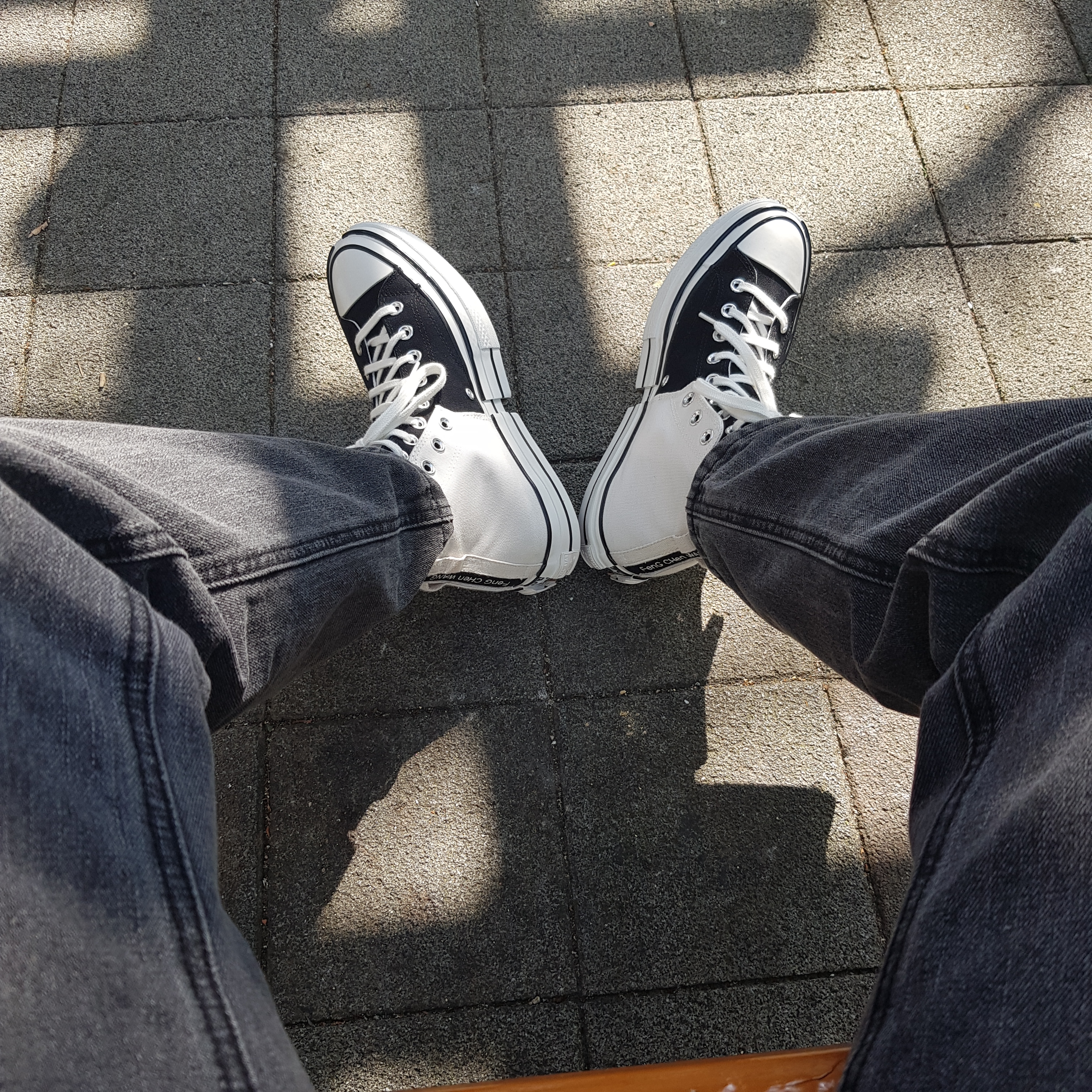 Converse x Feng Chen Wang Chuck 70 2-in-1 Natural Ivory Black 착용 스타일
