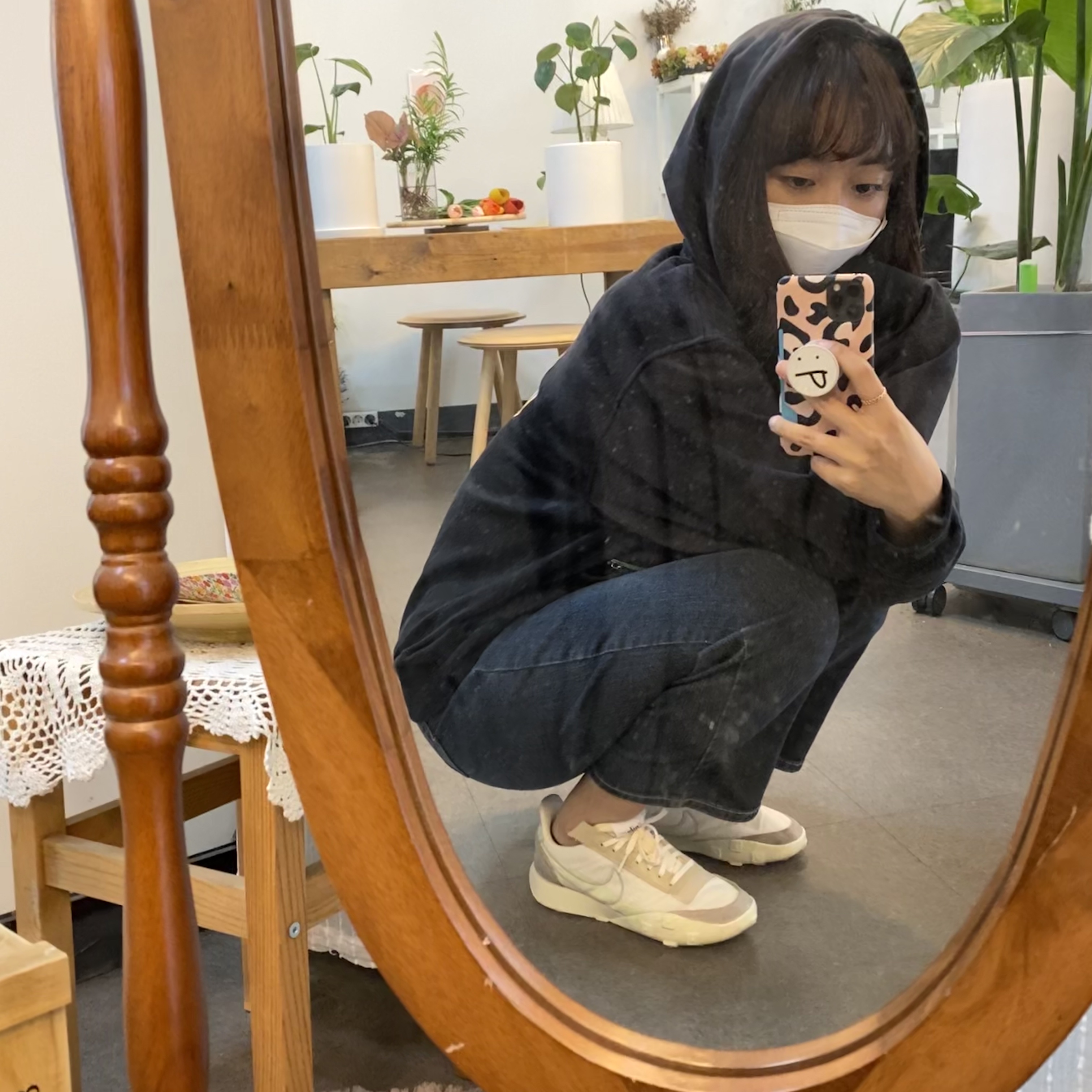 (W) Nike Waffle Racer LX Pale Ivory 착용 스타일 - 2