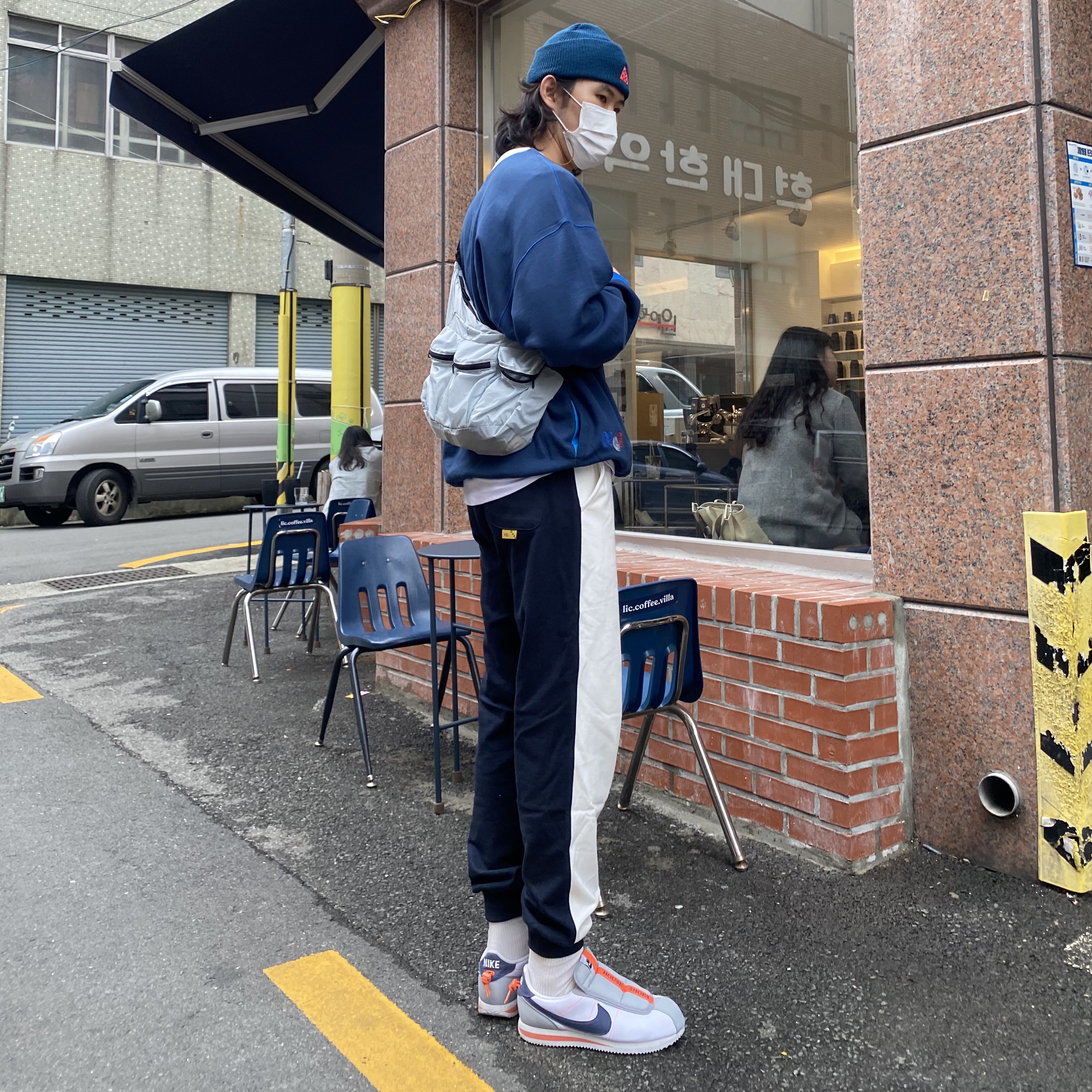 Nike x Kendrick Lamar Cortez Basic Slip White 착용 스타일
