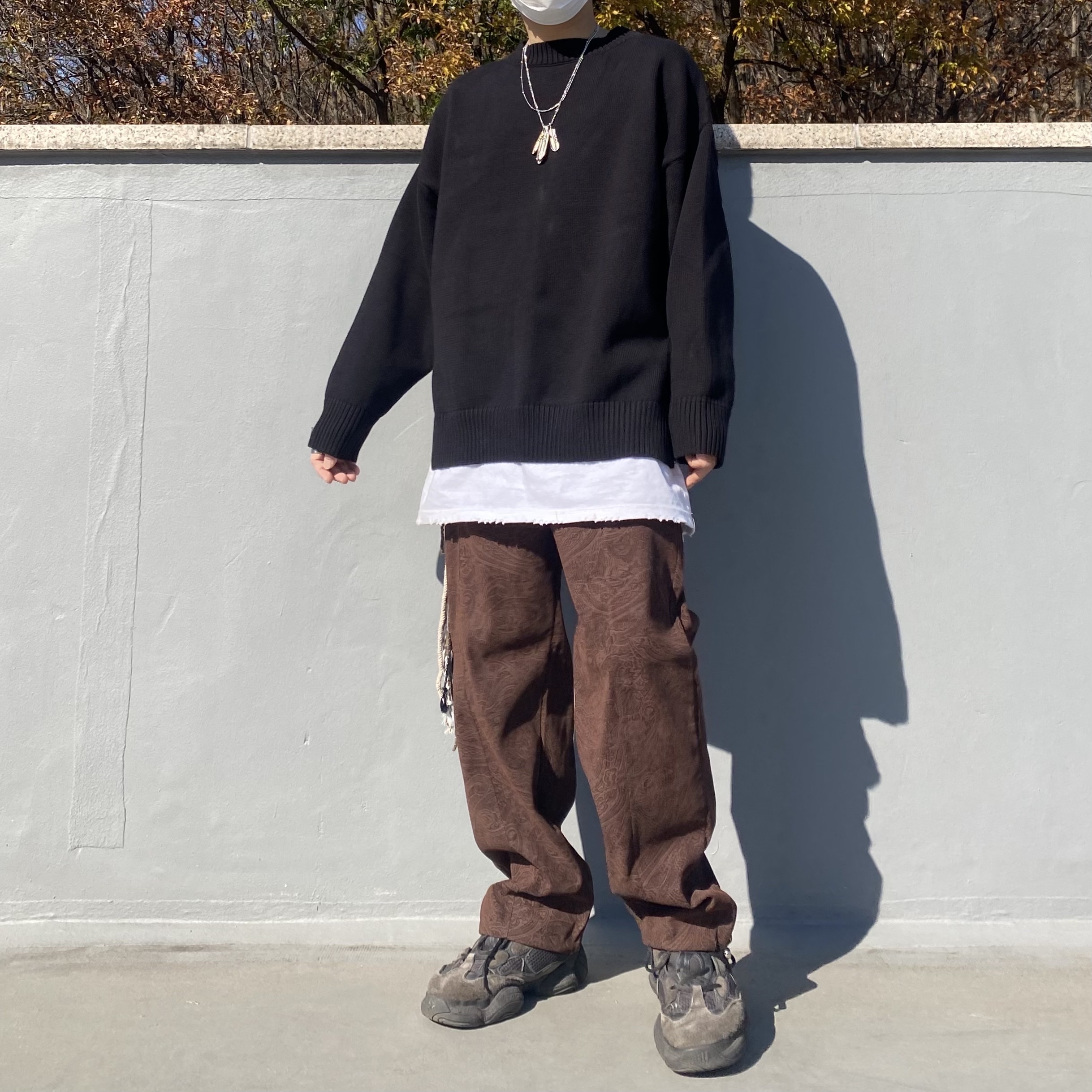 Adidas Yeezy 500 Utility Black 2018/2020 착용 스타일