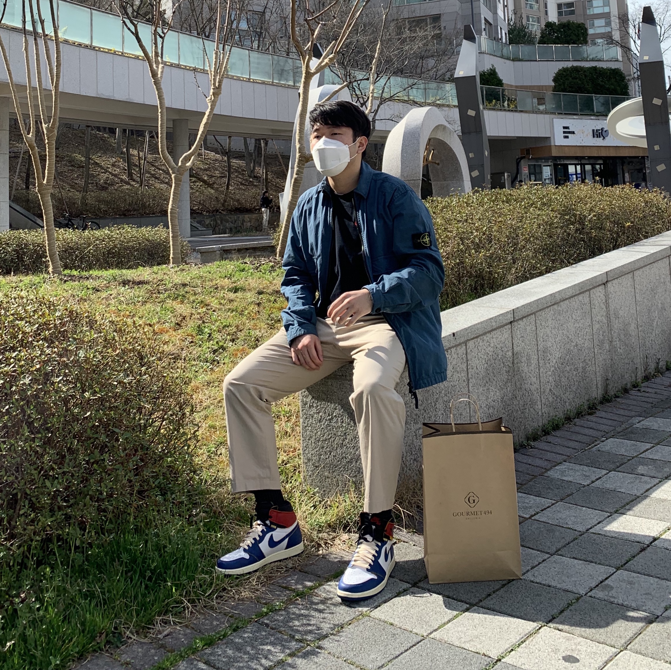 Jordan 1 x Union Retro High Blue Toe 착용 스타일