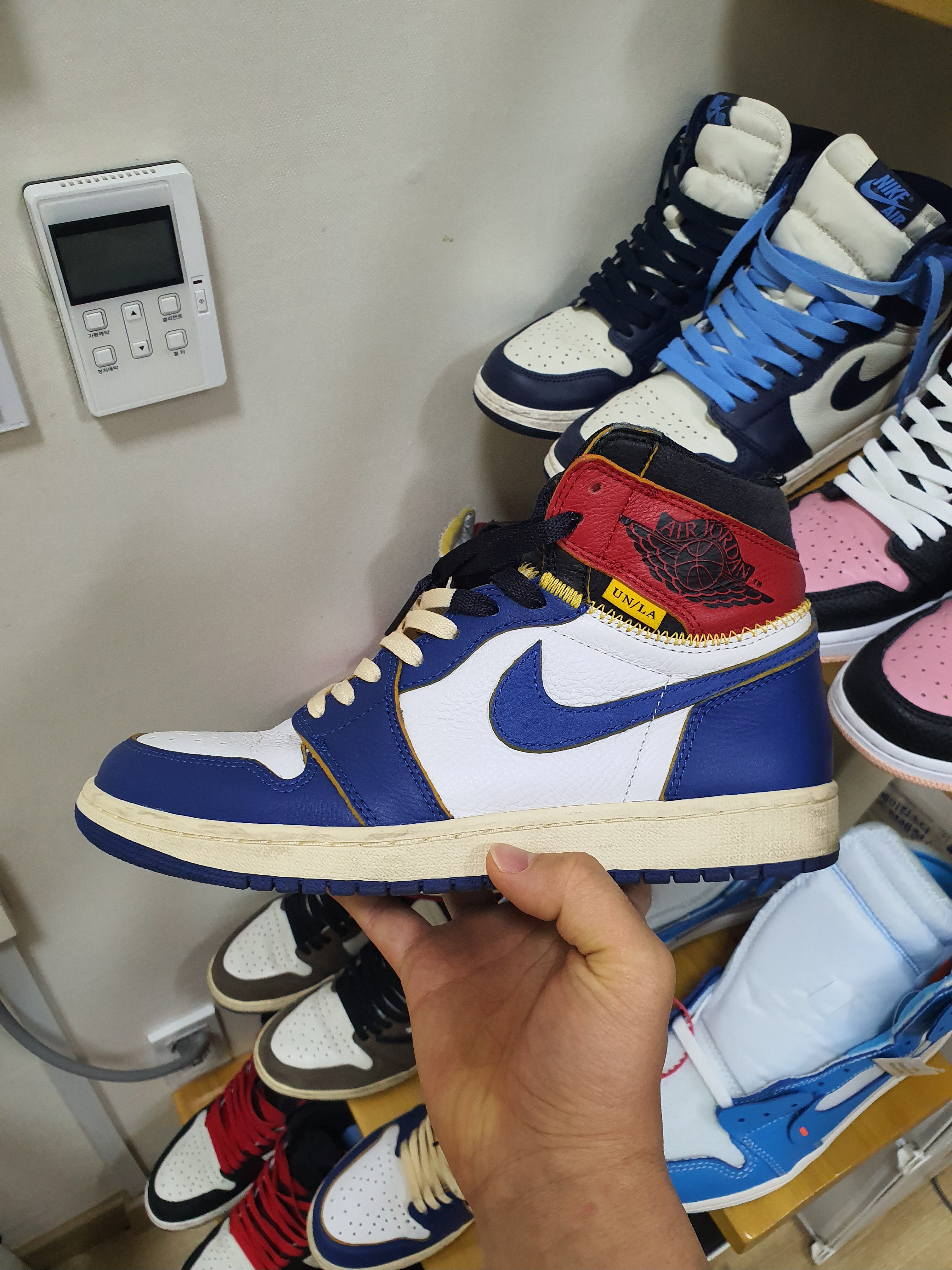 Jordan 1 x Union Retro High Blue Toe 착용 스타일