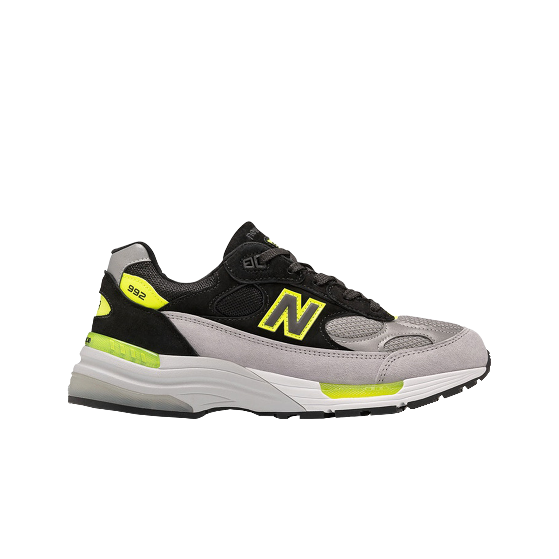 뉴발란스 992 메이드 인 USA 블랙 그레이 볼트(New Balance 992 Made in USA Black Grey Volt)