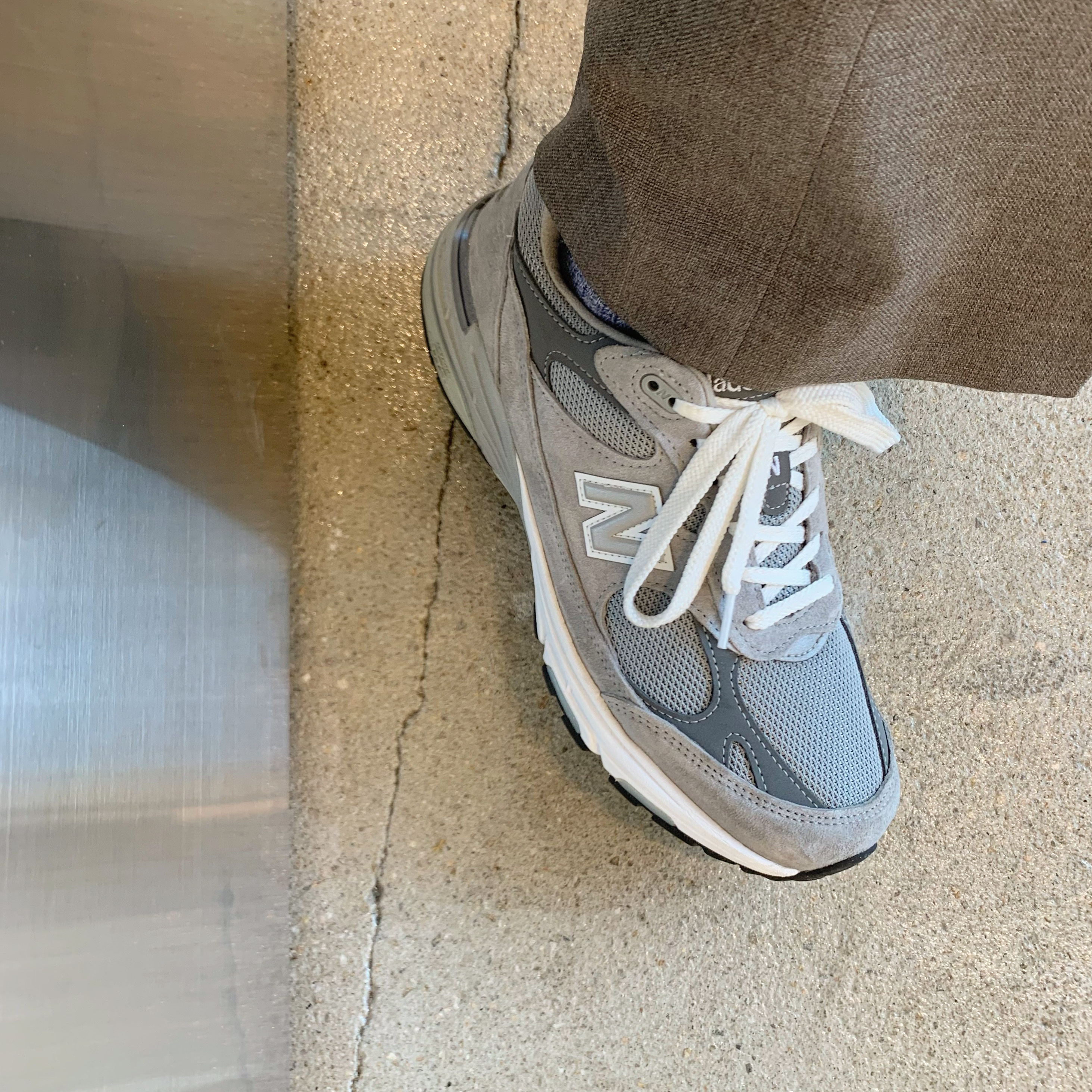New Balance 993 Made in USA Grey - D Standard 착용 스타일
