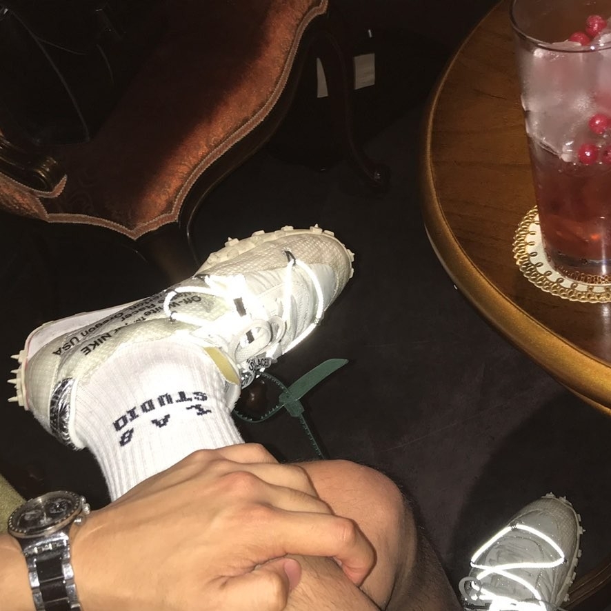 (W) Nike x Off-White Waffle Racer White 착용 스타일