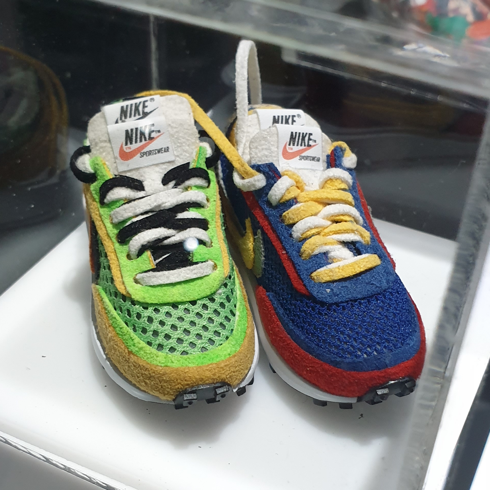 Nike x Sacai LDWaffle Green Multi, Nike x Sacai LDWaffle Blue Multi 착용 스타일