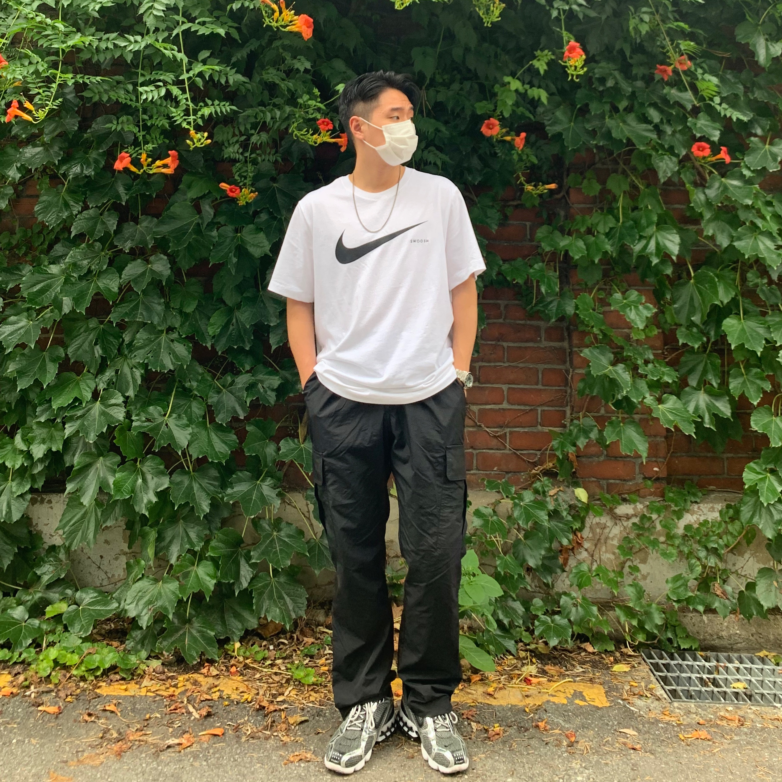 Nike x Stussy Air Zoom Spiridon Cage 2 Pure Platinum 착용 스타일