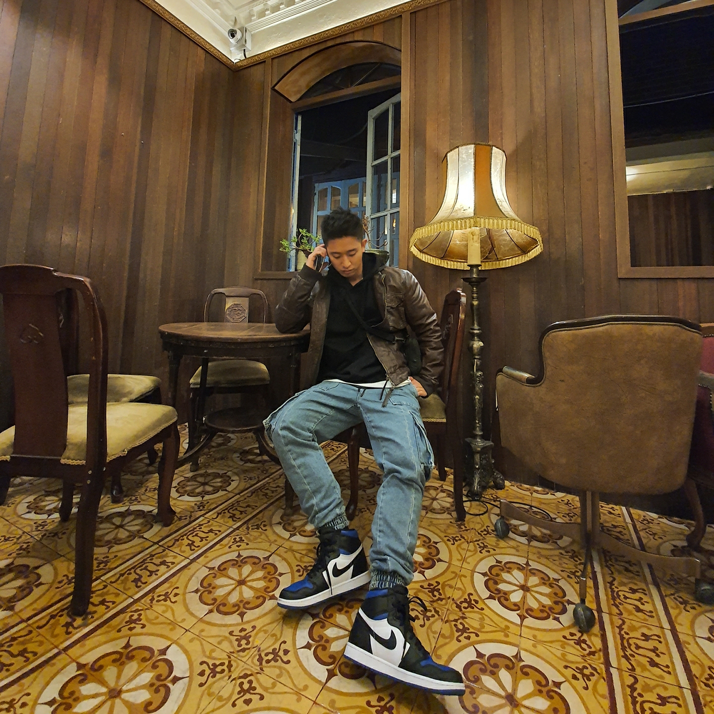 Jordan 1 Retro High OG Royal Toe 착용 스타일 - 1