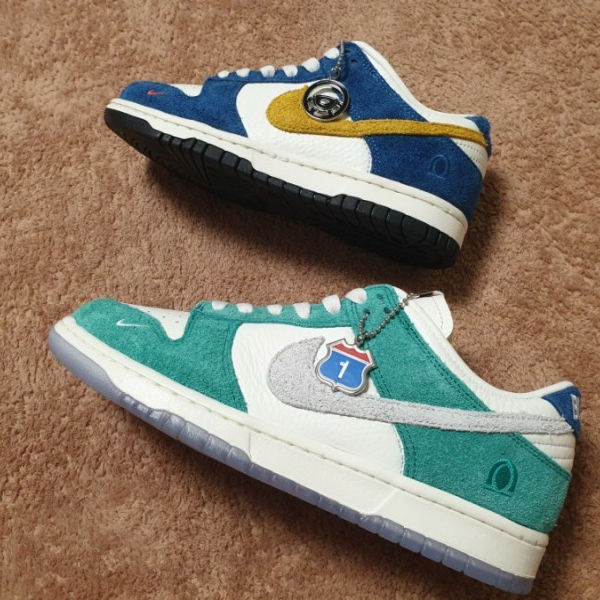 Nike x Kasina Dunk Low 80's Bus, Nike x Kasina Dunk Low Road Sign - Kasina Exclusive 착용 스타일
