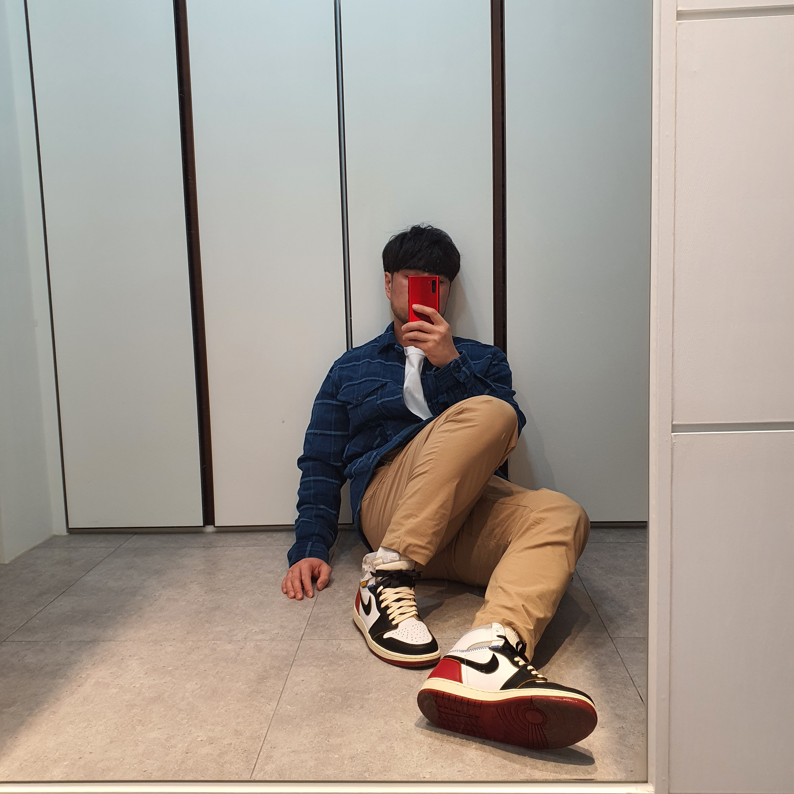 Jordan 4 x Union Retro Off Noir, Jordan 4 x Union Retro Guava Ice 착용 스타일 - 2