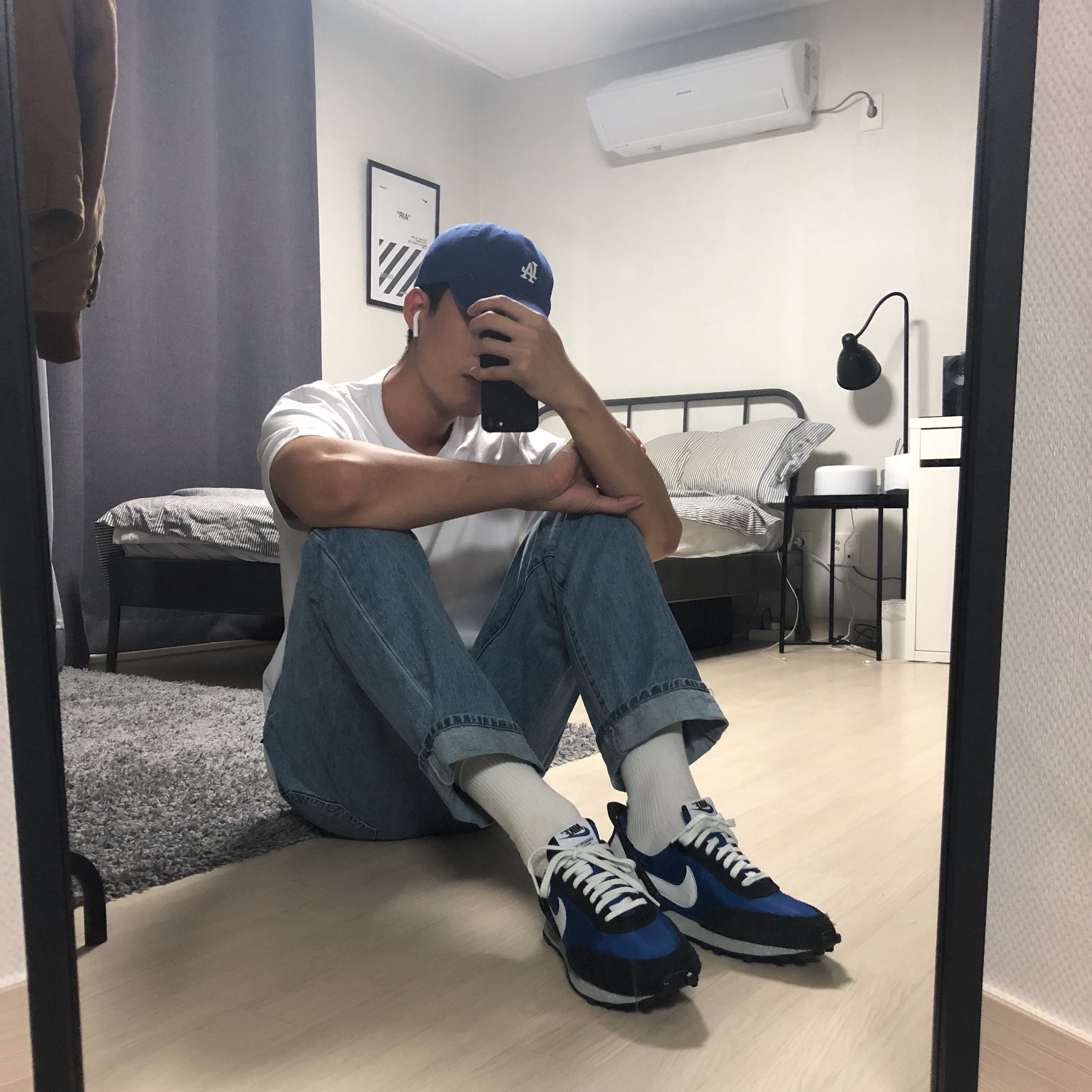 Nike x Undercover Daybreak Blue Jay 착용 스타일