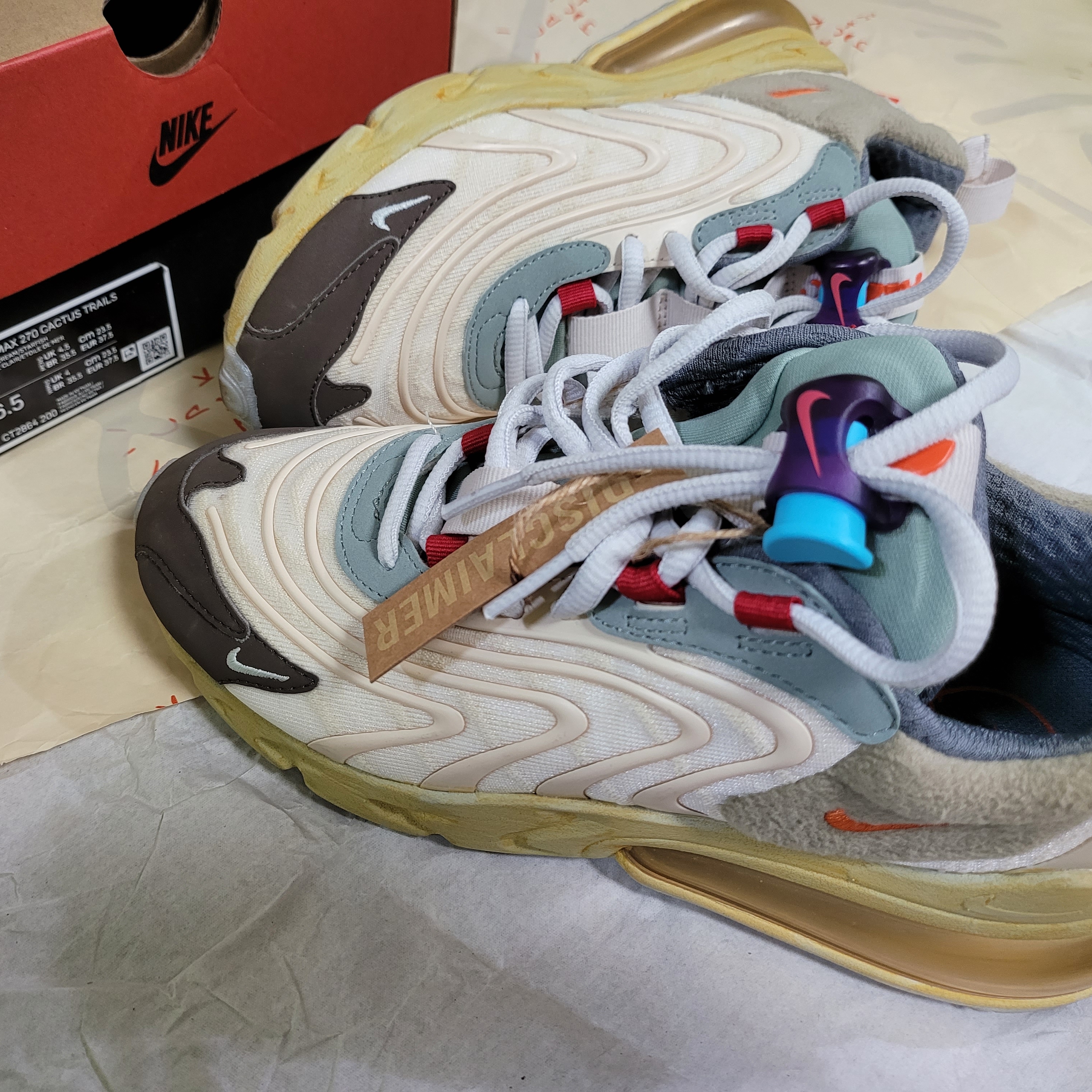 Nike x Travis Scott Air Max 270 React Cactus Trails 착용 스타일