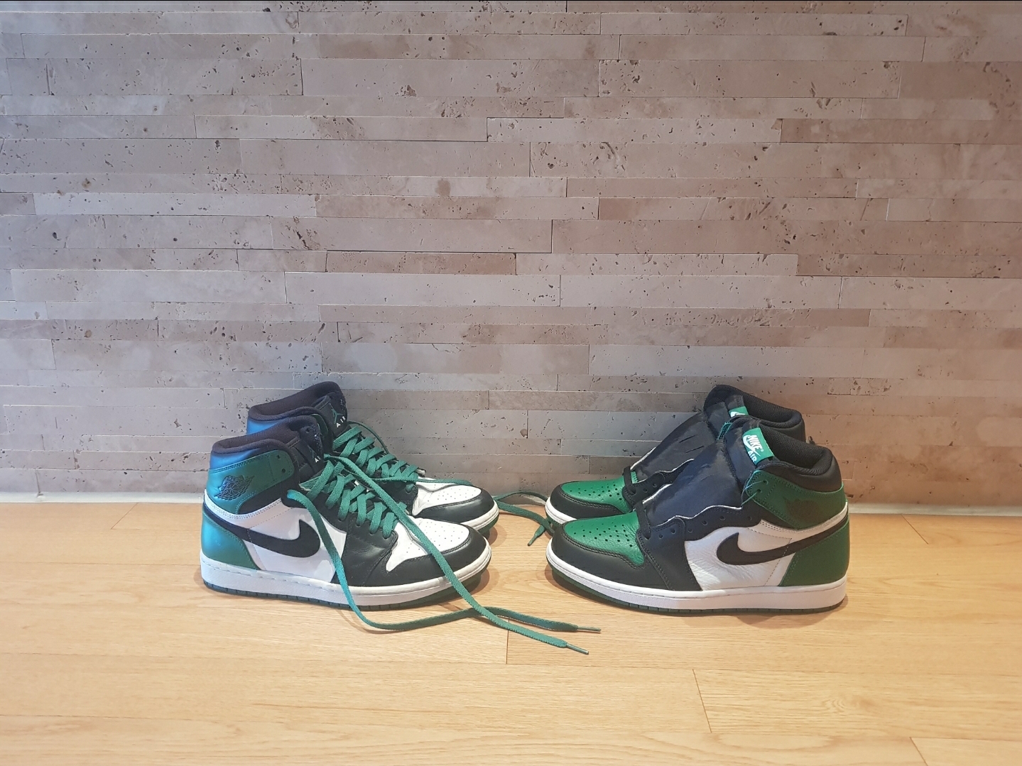 Jordan 1 Retro High OG Pine Green 착용 스타일 - 1