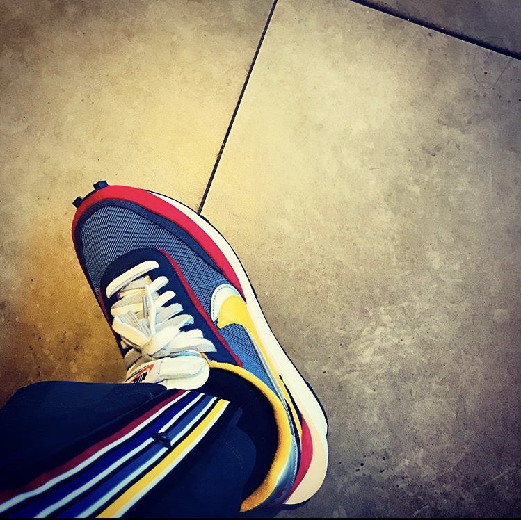 Nike x Sacai LDWaffle Blue Multi 착용 스타일