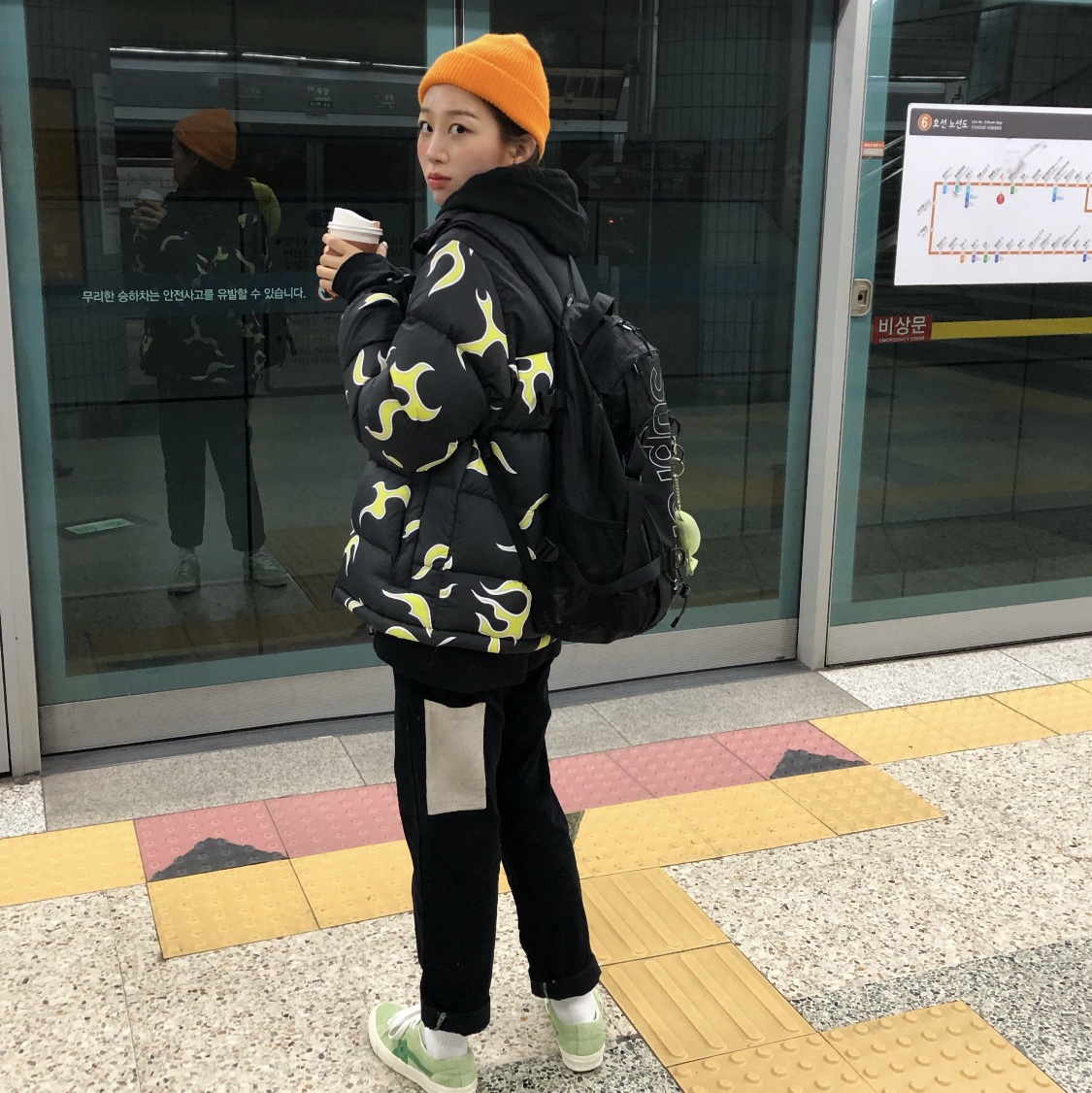 Converse x Golf le Fleur One Star Ox Jade Lime 착용 스타일