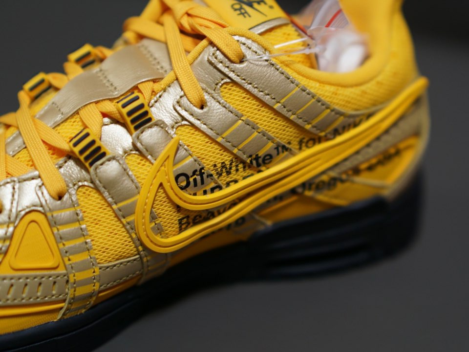 Nike x Off-White Air Rubber Dunk University Gold 착용 스타일 - 2