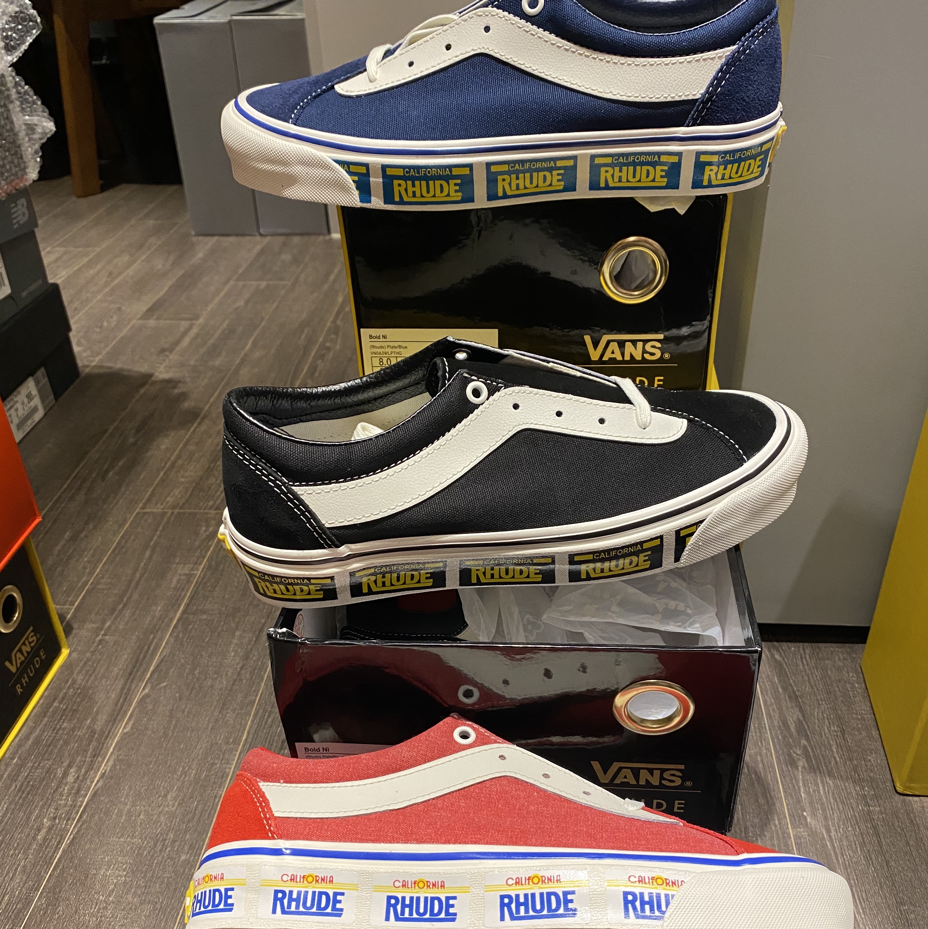Vans x Rhude Bold Ni Navy, Vans x Rhude Bold Ni Black 착용 스타일