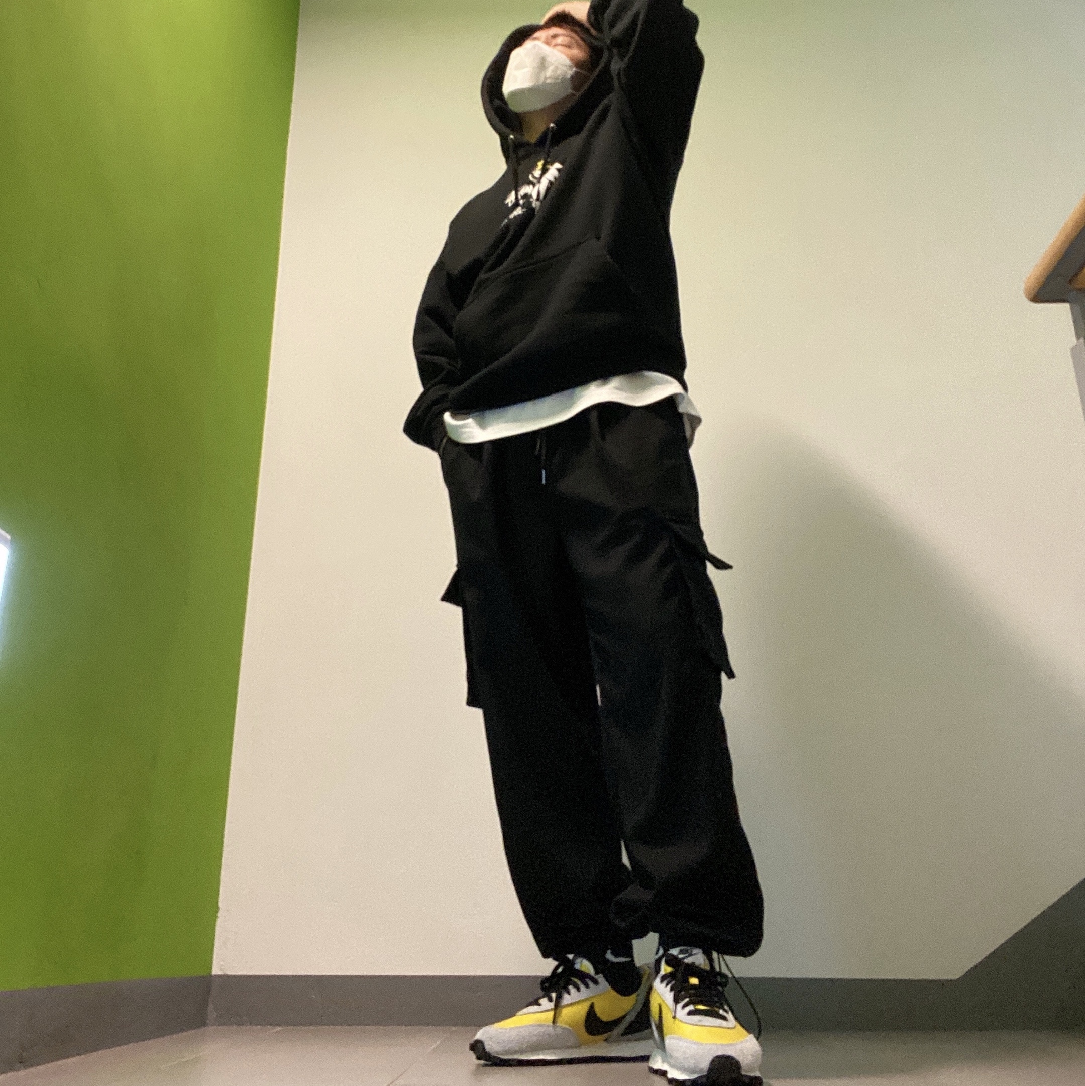 Nike x Undercover Daybreak Bright Citron 착용 스타일 - 3