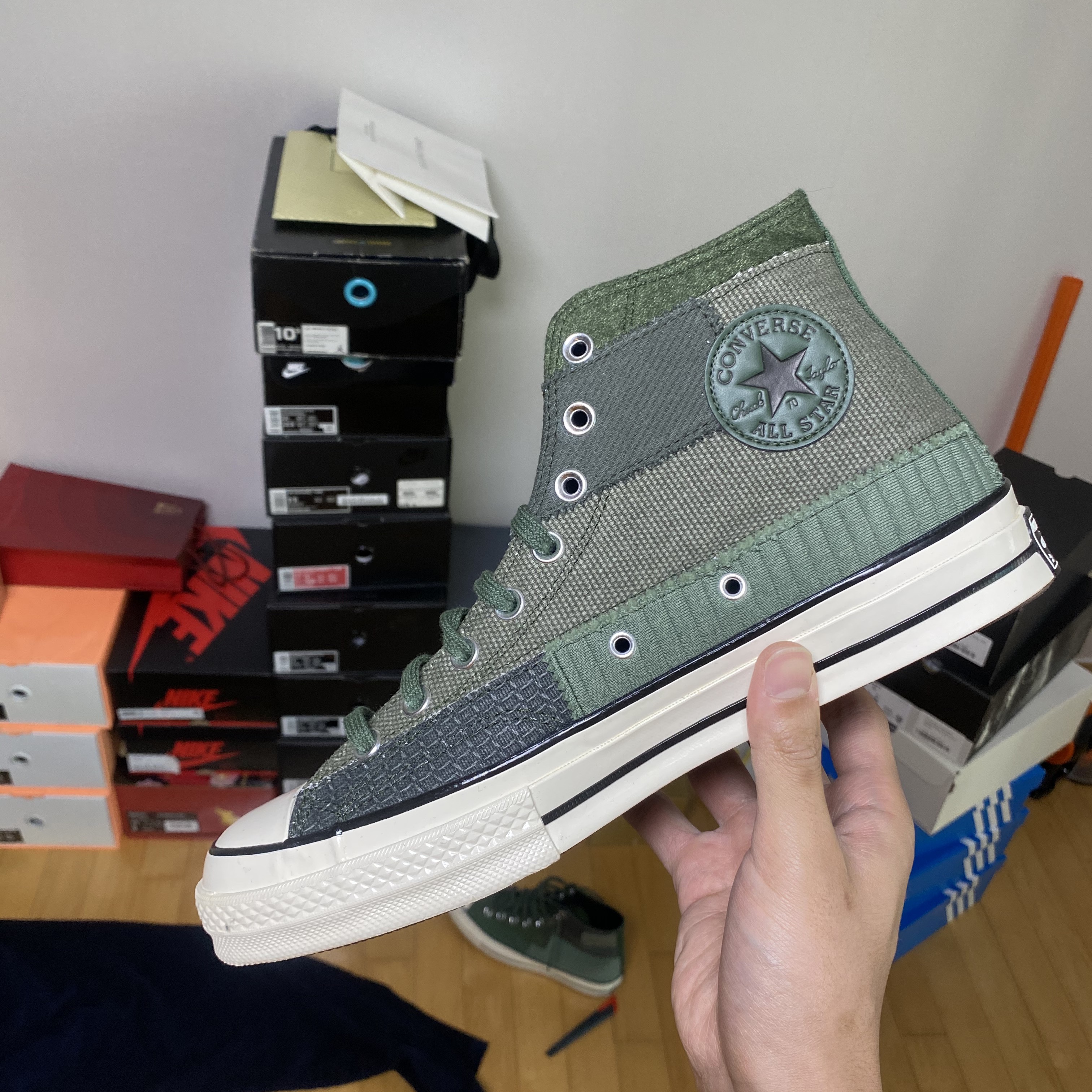 New Balance 992 Made in USA Maroon, Converse x Invincible x Wacko Maria Chuck 70 Hi 착용 스타일 - 4