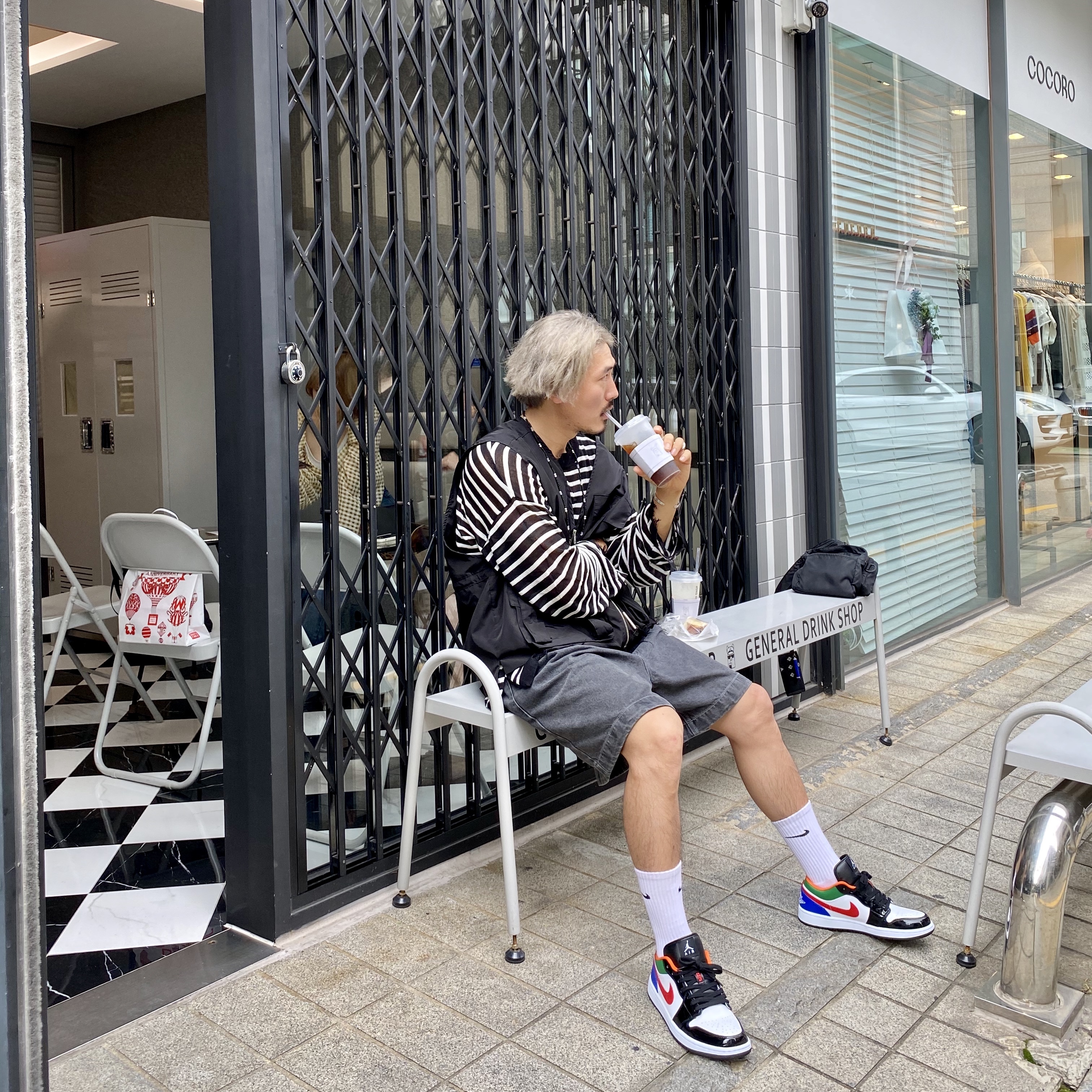 (W) Jordan 1 Low SE Multi-Color Black Toe 착용 스타일 - 5