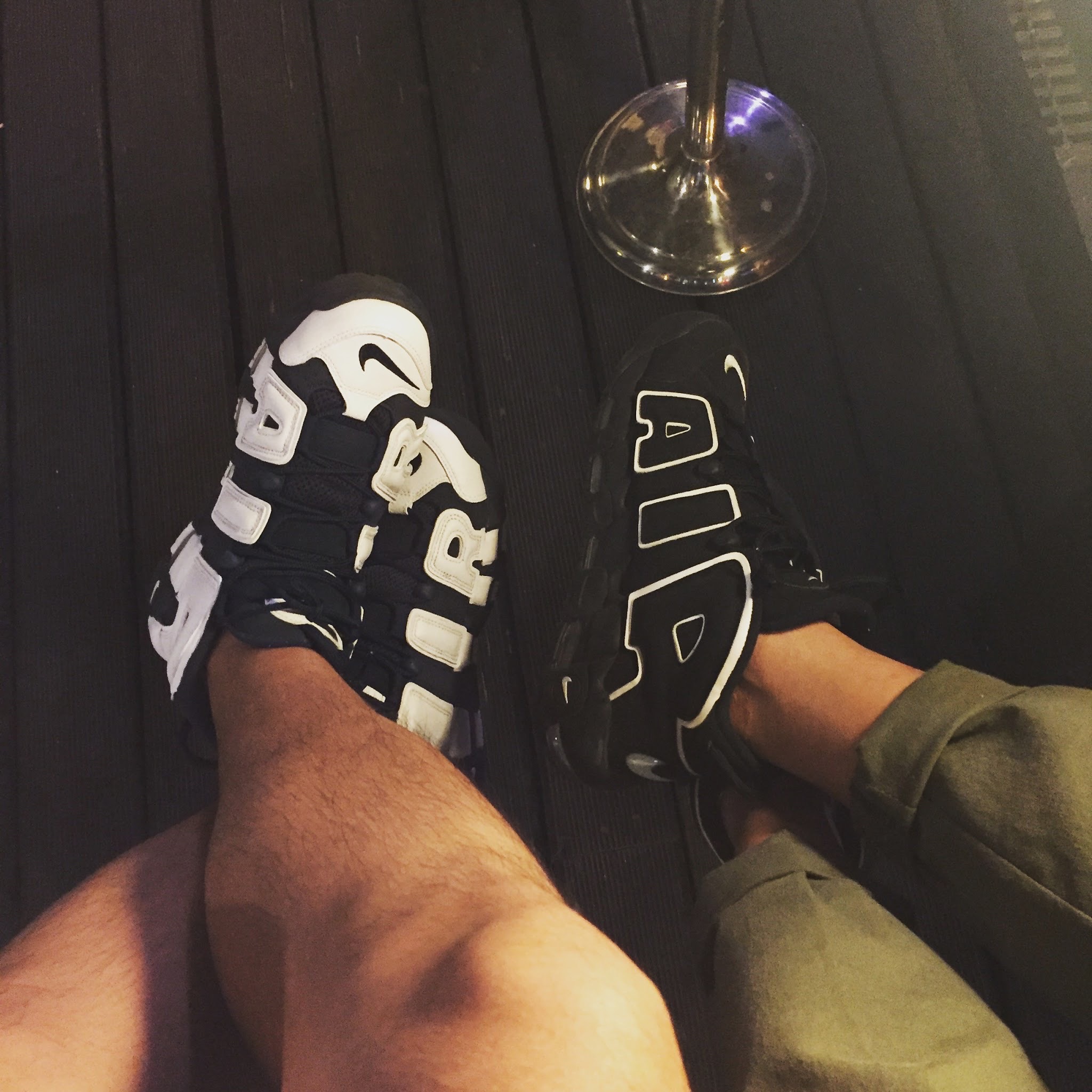 Nike Air More Uptempo Black White 2016, Nike Air More Uptempo Olympic 2016 착용 스타일