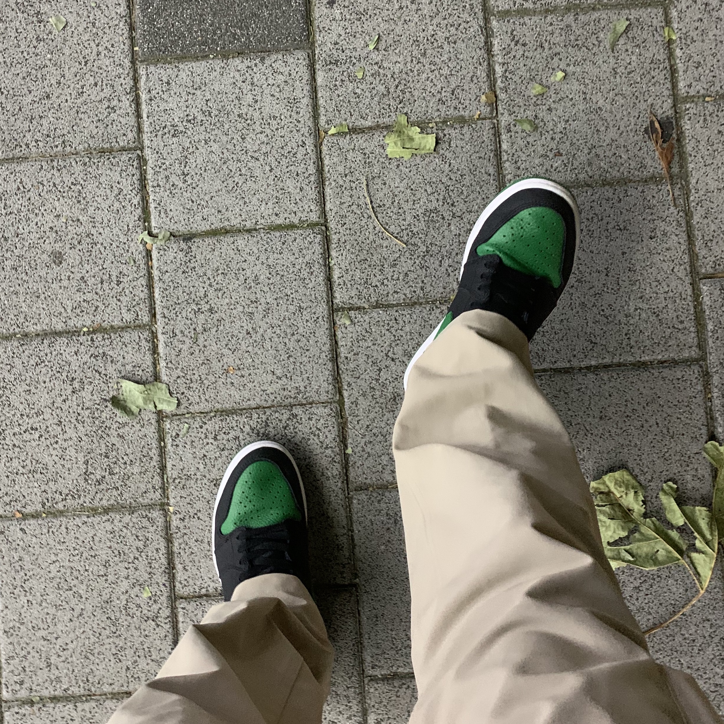 Jordan 1 Retro High OG Pine Green Black 착용 스타일