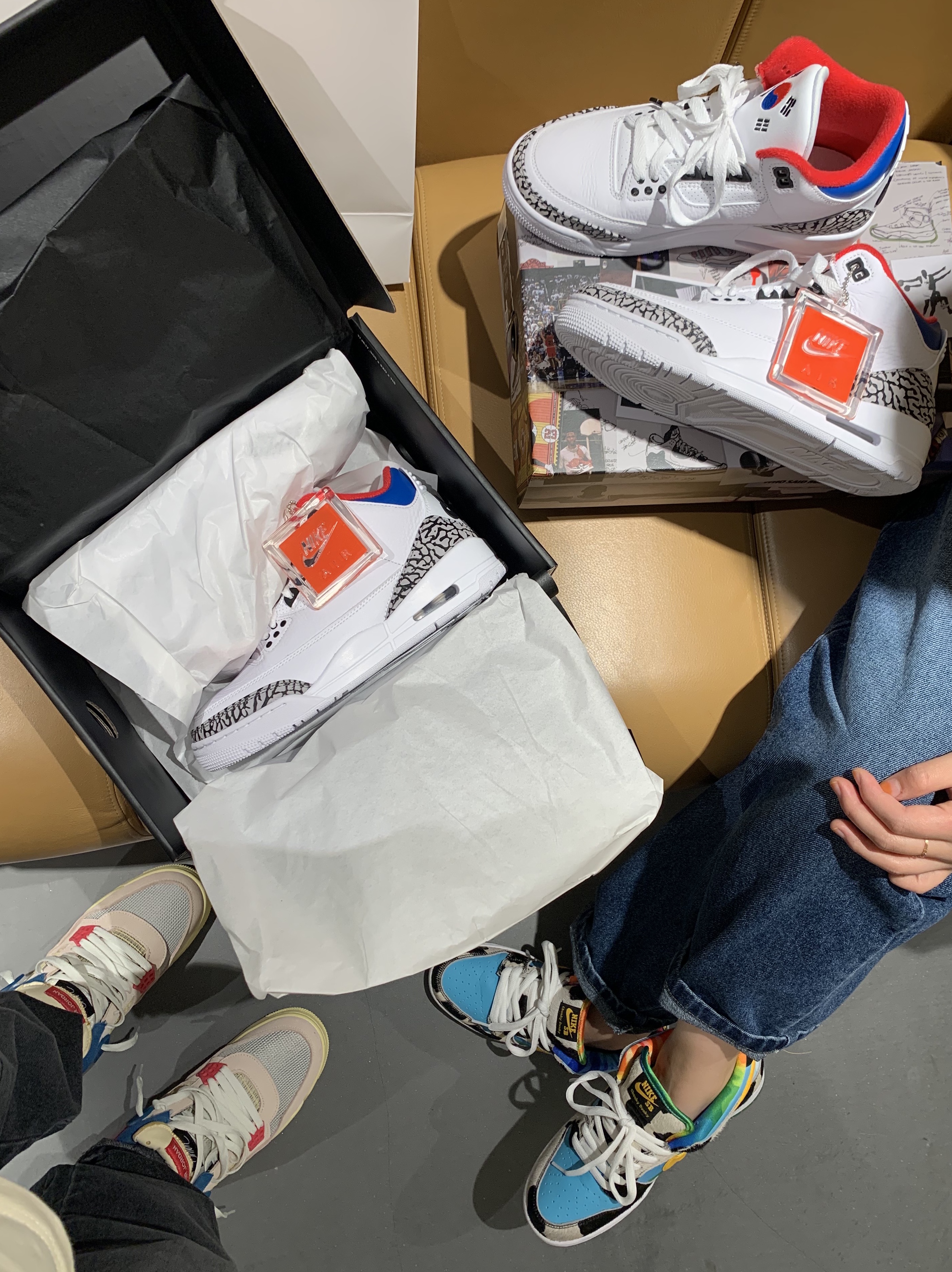 (W) Jordan 3 Retro Seoul, Jordan 4 x Union Retro Guava Ice 착용 스타일