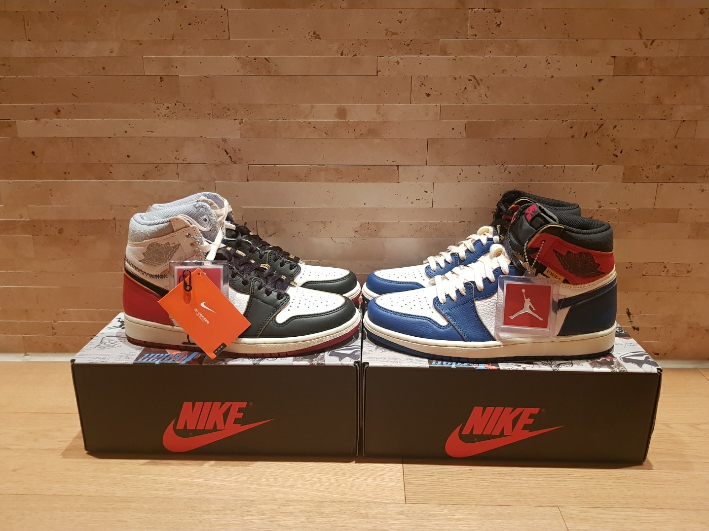 Jordan 1 x Union Retro High Black Toe, Jordan 1 x Union Retro High Blue Toe 착용 스타일