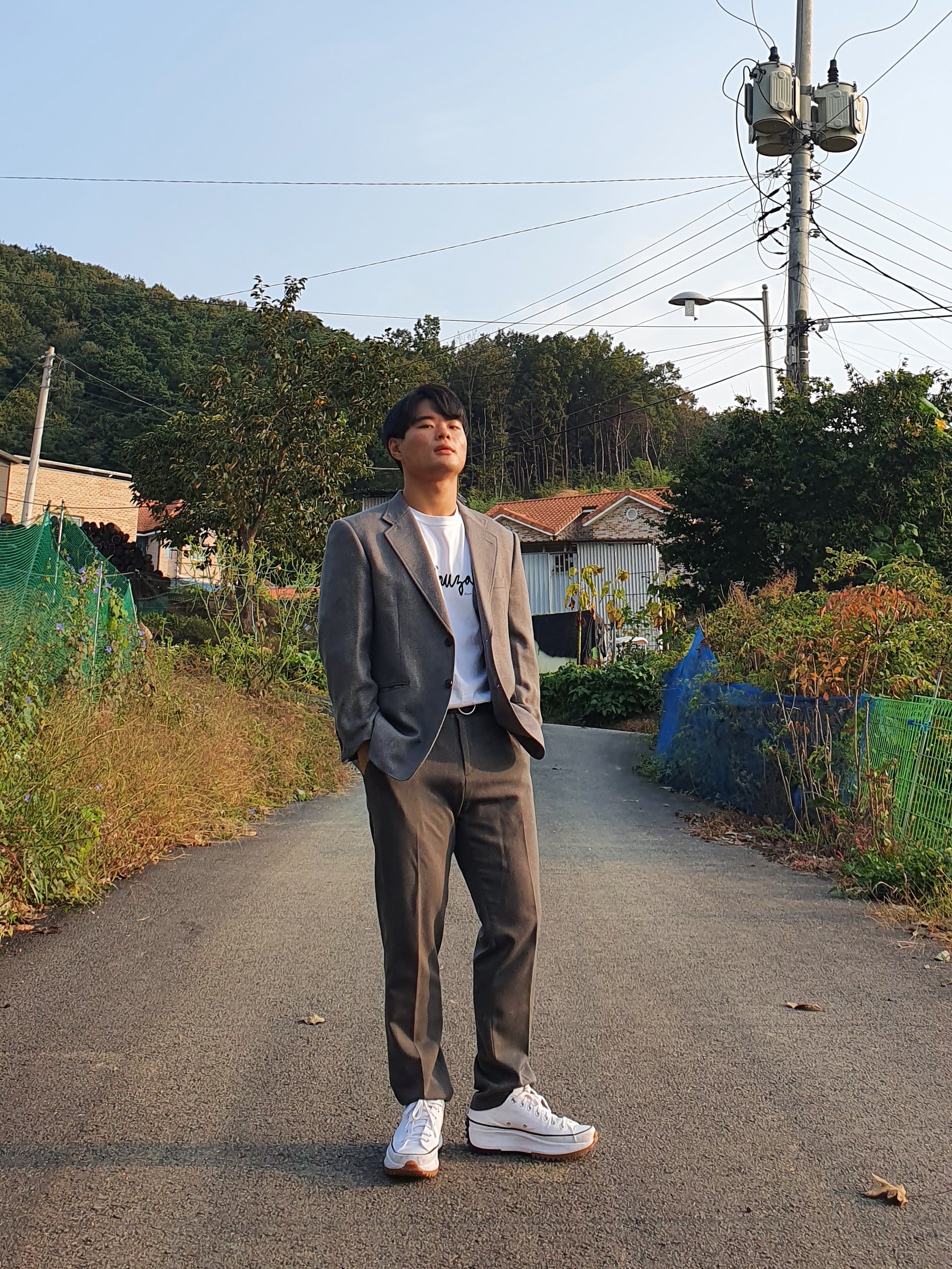 Converse Run Star Hike Low White 착용 스타일