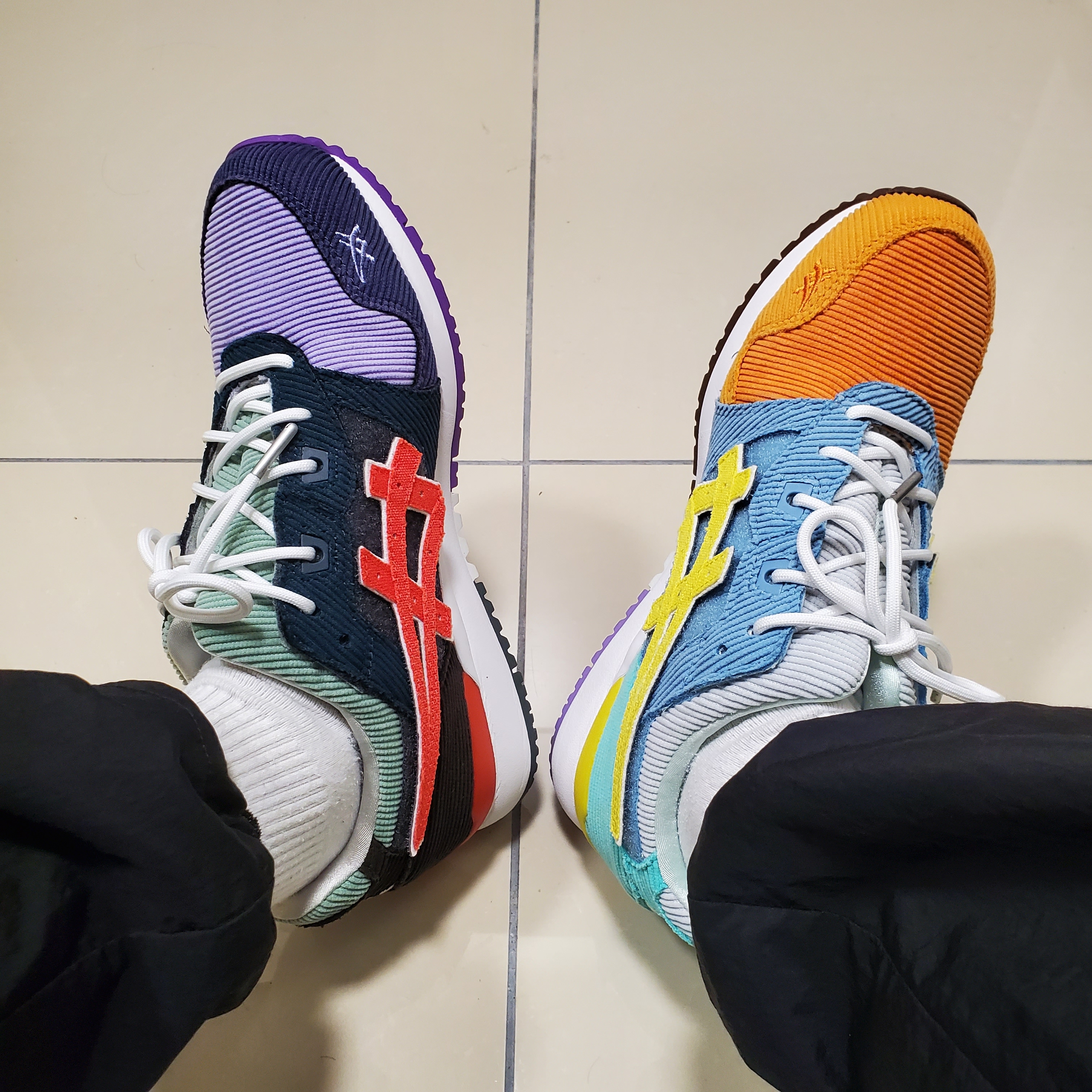 Asics x Atmos x Sean Wotherspoon Gel-Lyte III OG Corduroy 착용 스타일