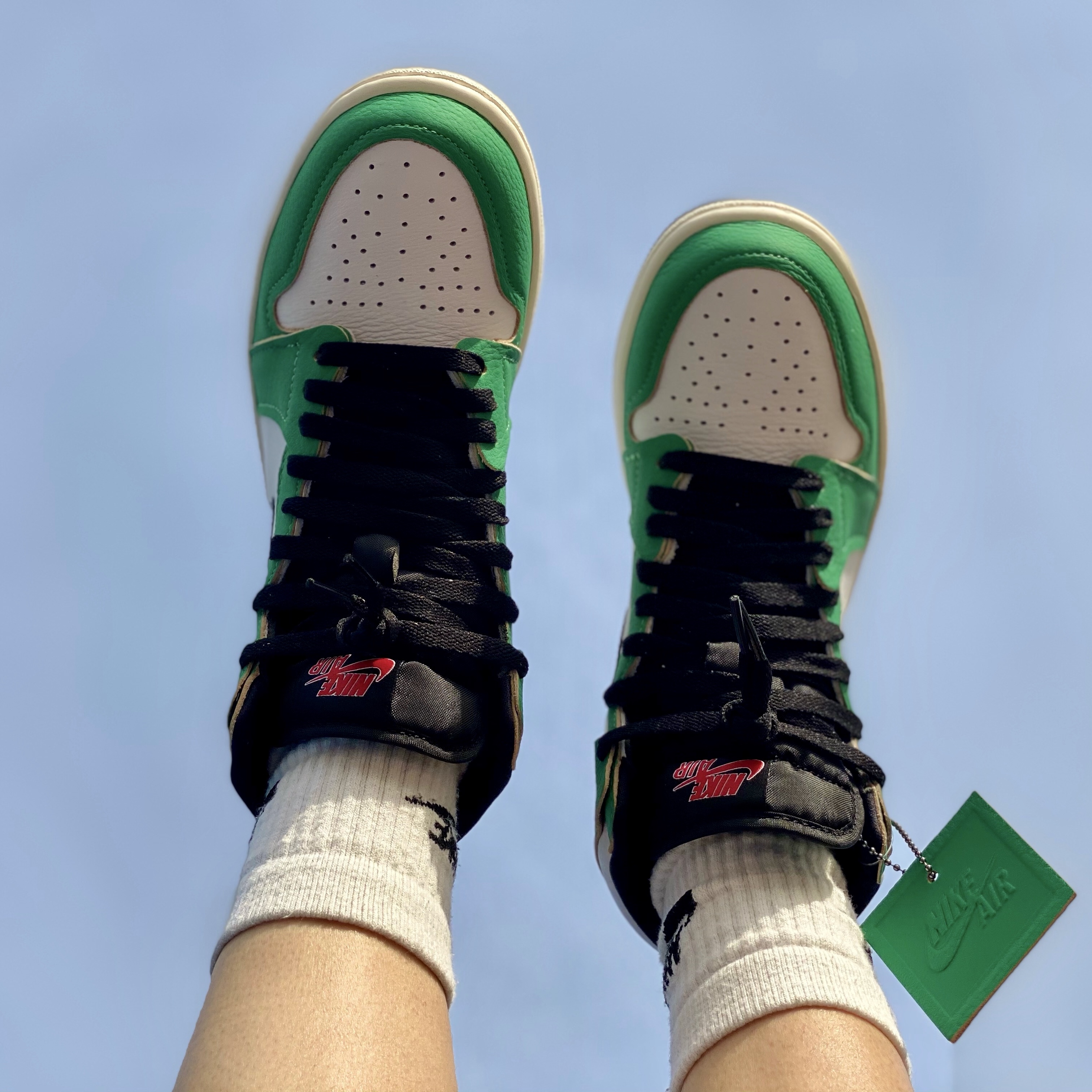 (W) Jordan 1 Retro High OG Lucky Green 착용 스타일
