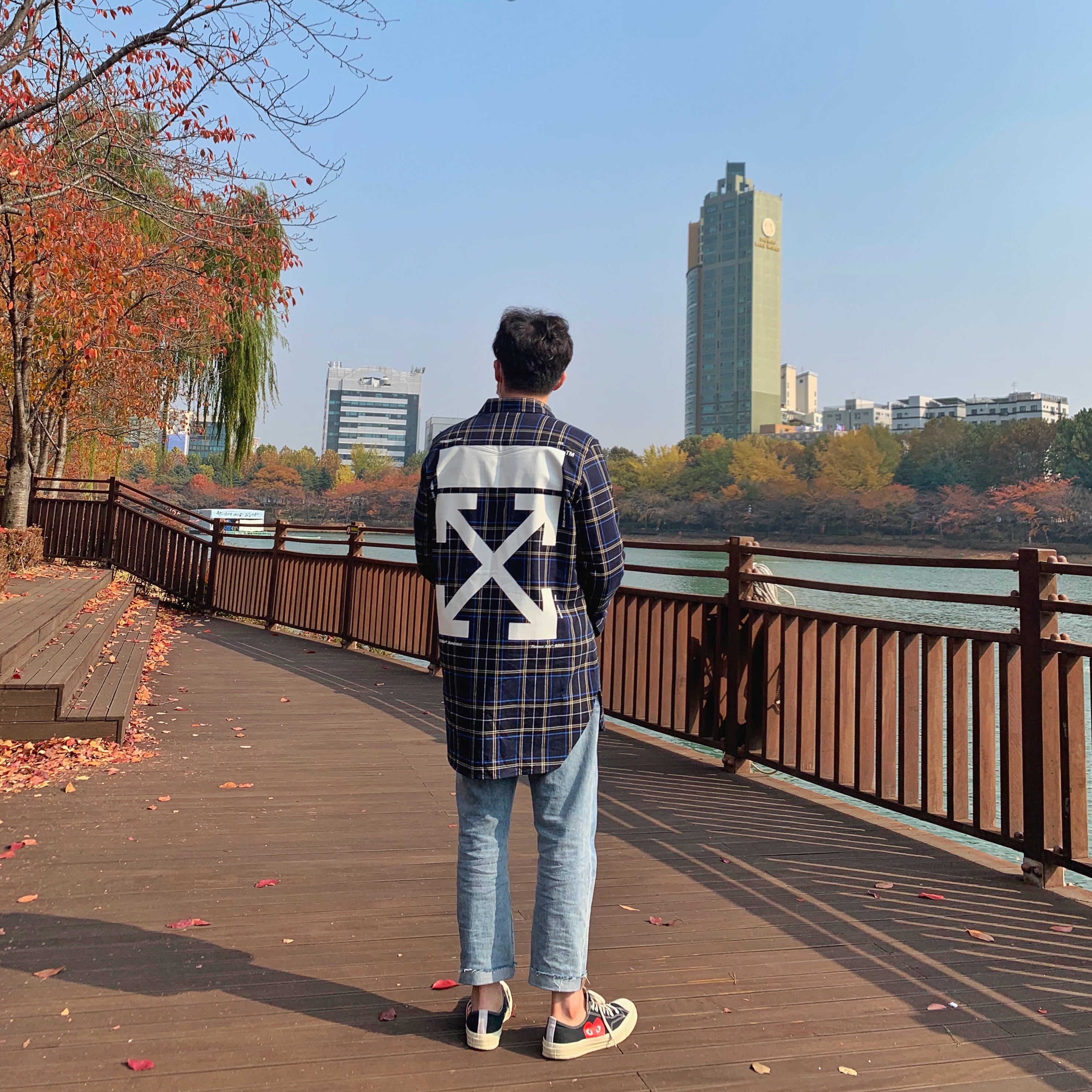 Converse x Play Comme des Garcons Chuck 70 Ox Black 착용 스타일
