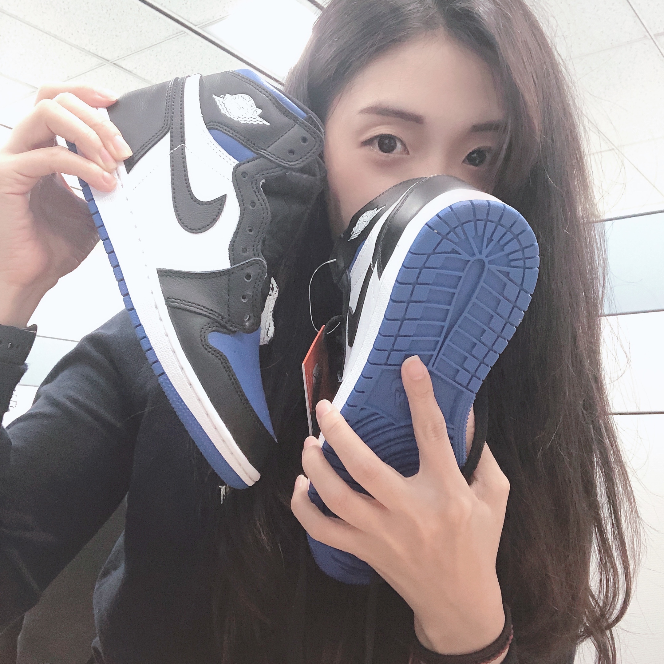 (GS) Jordan 1 Retro High OG Royal Toe 착용 스타일