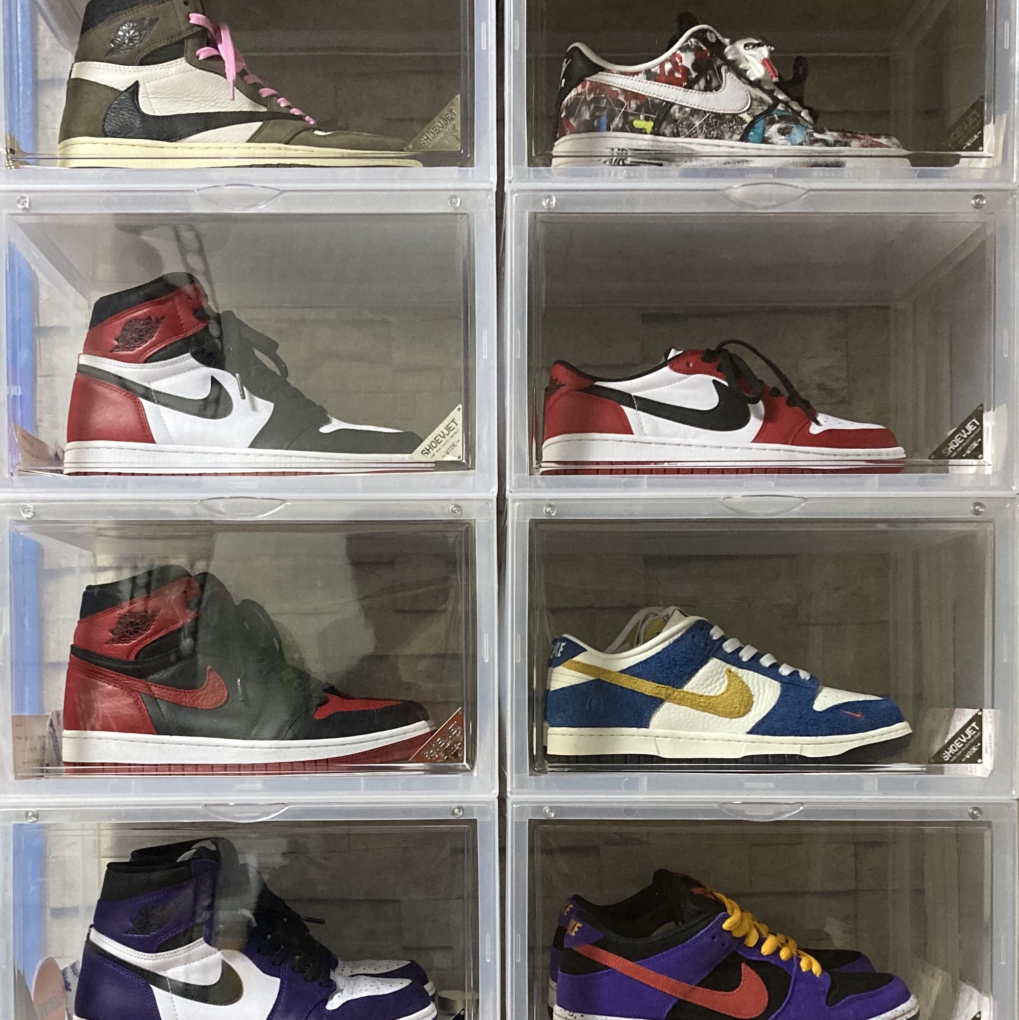 Jordan 1 x Travis Scott Retro High OG SP Mocha, Nike x Peaceminusone Air Force 1 Low Para-Noise 착용 스타일