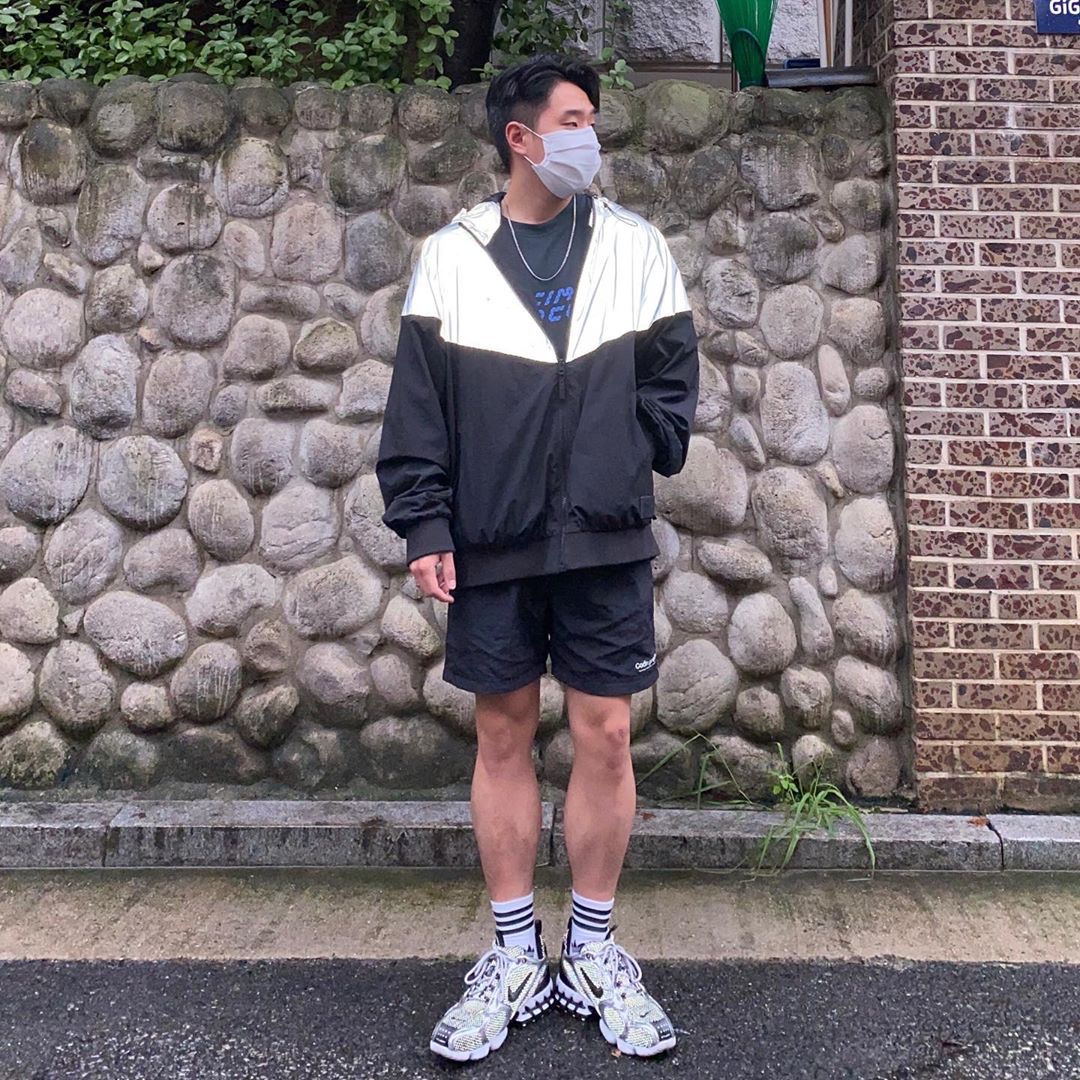Nike x Stussy Air Zoom Spiridon Cage 2 Pure Platinum 착용 스타일