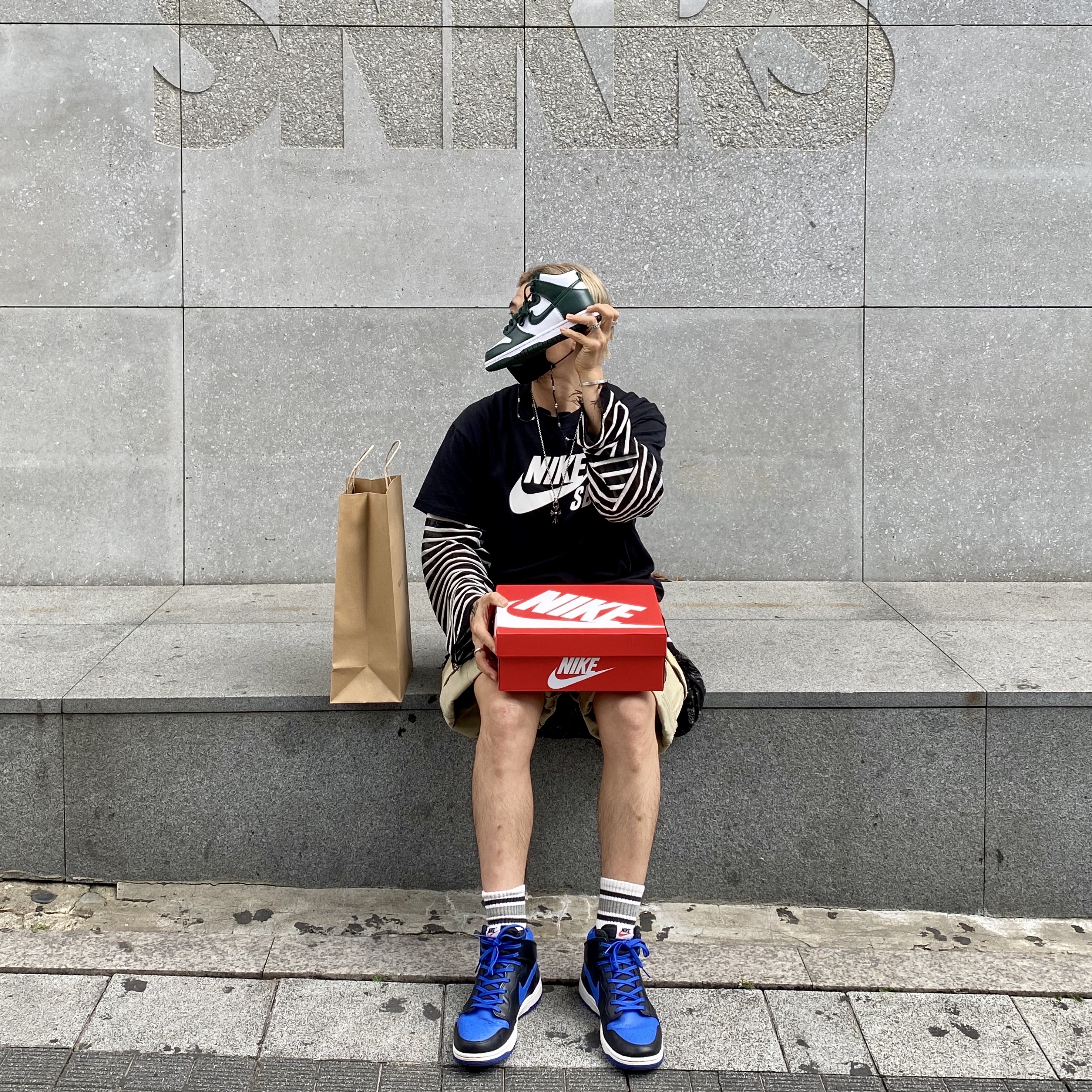 Nike Dunk High SP Spartan Green 착용 스타일
