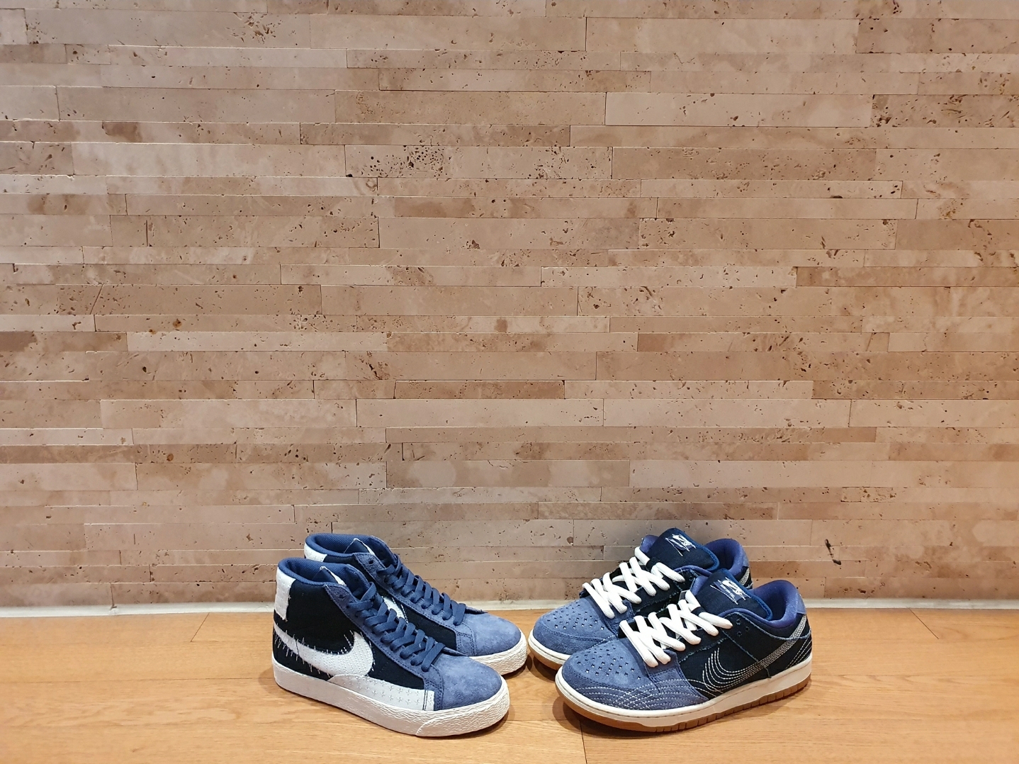 Nike SB Zoom Blazer Mid Mystic Navy, Nike SB Dunk Low Pro Mystic Navy 착용 스타일