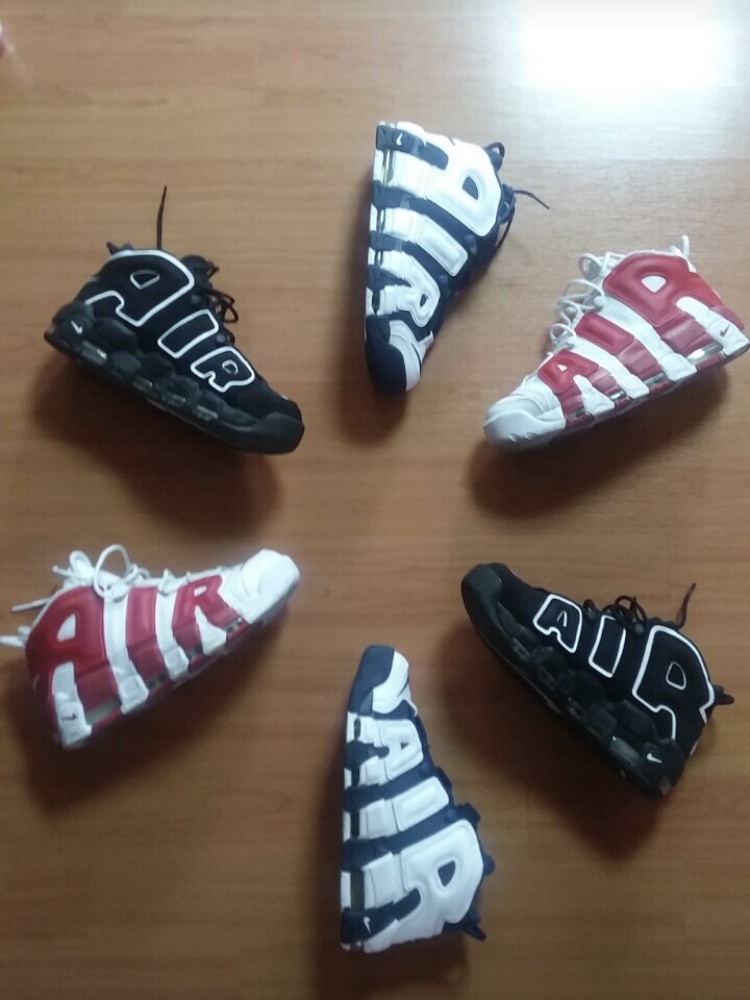 Nike Air More Uptempo Olympic 2020, Nike Air More Uptempo Black White 2016 착용 스타일