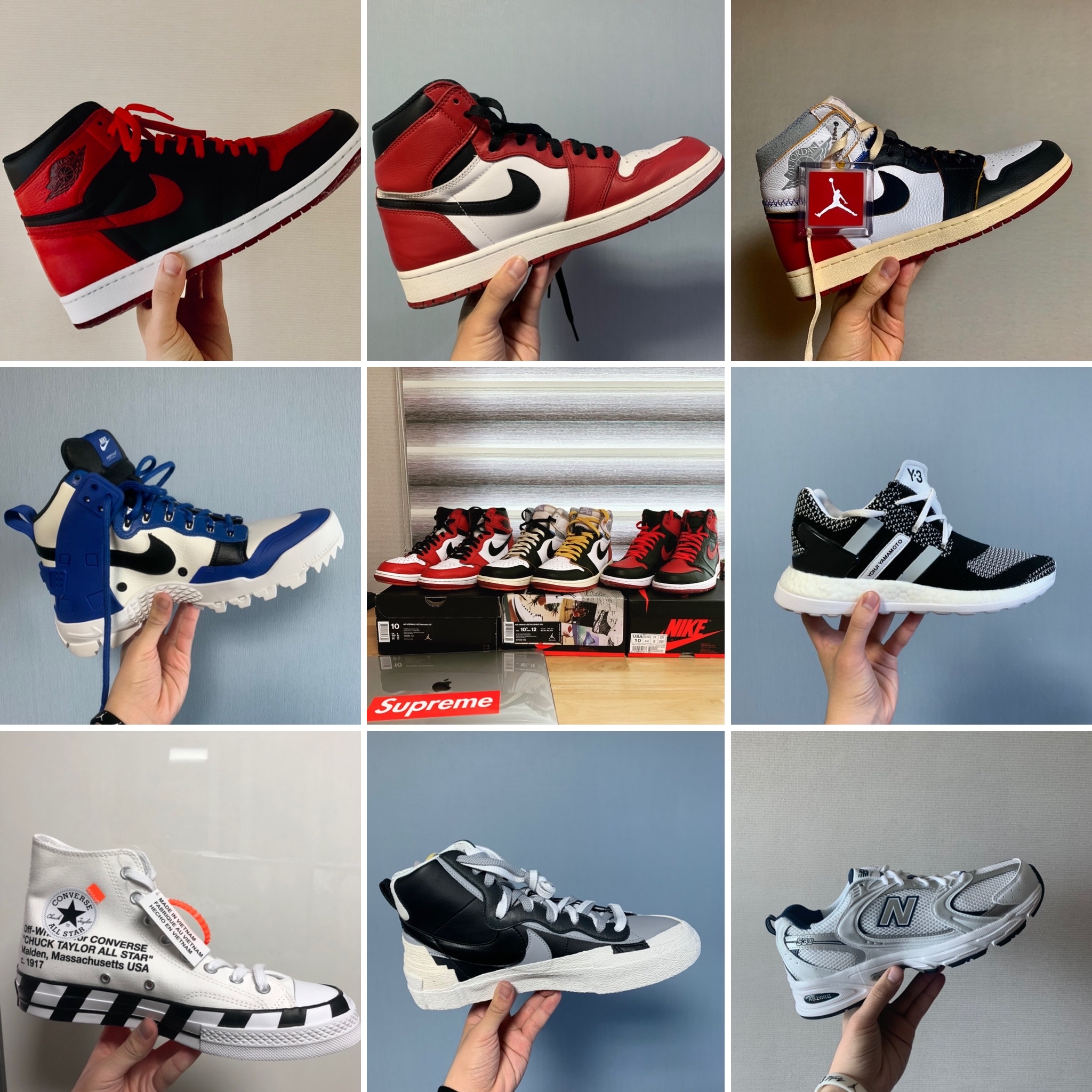 Jordan 1 Retro High OG Bred Banned 2016, Jordan 1 Retro High OG Chicago 2015 착용 스타일