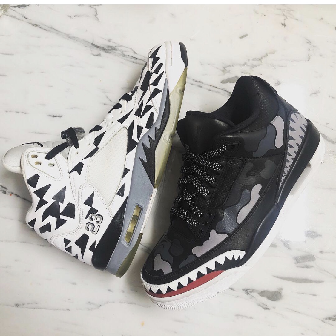 Jordan 5 Retro Metallic White 2015, Jordan 3 Retro Cyber Monday 2016 착용 스타일