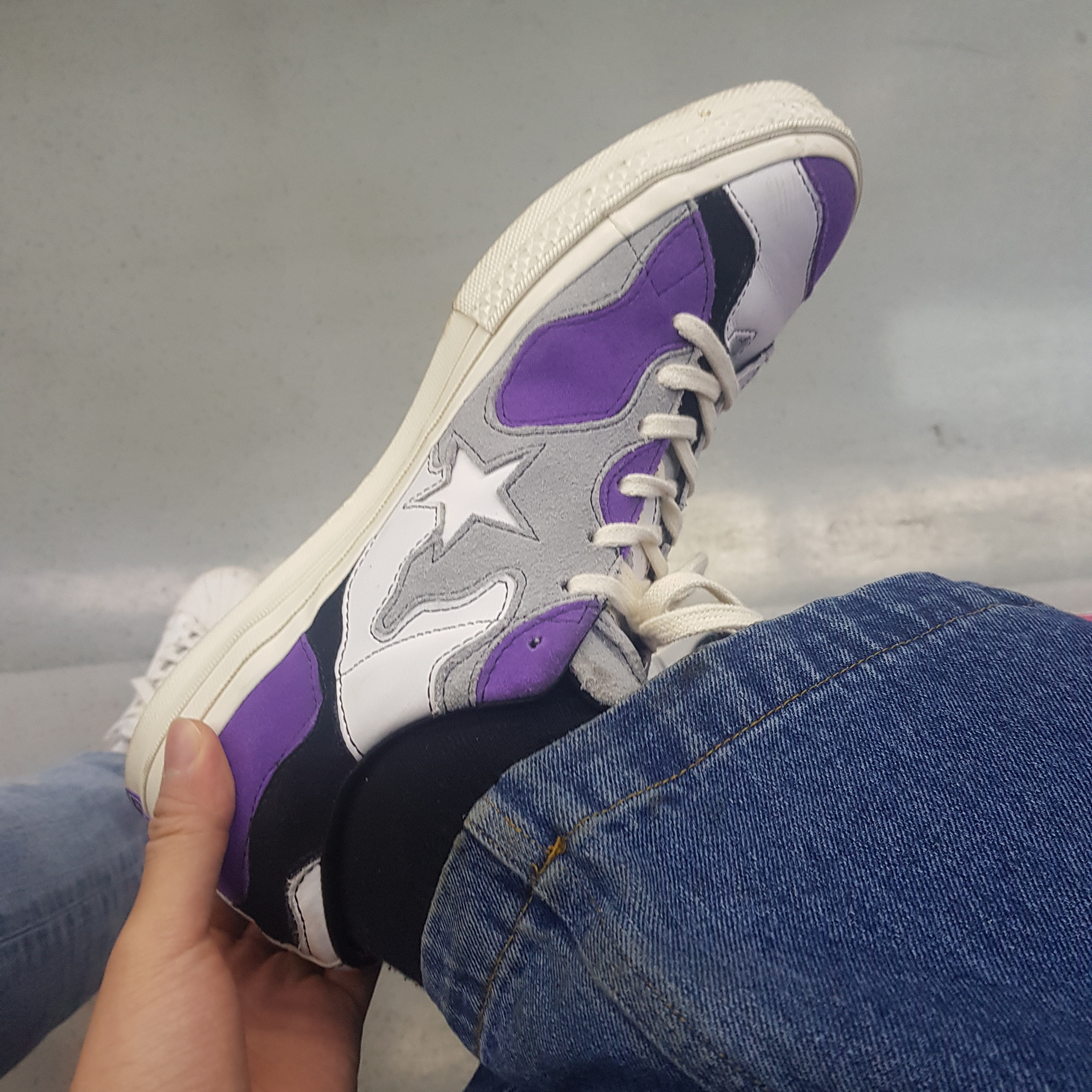 Converse x SNS One Star Purple Camo 착용 스타일 - 1