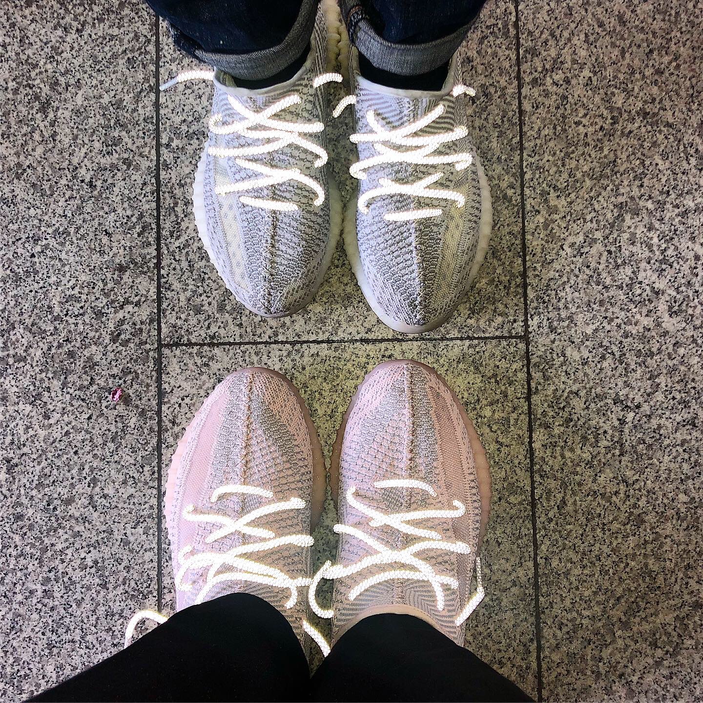 Adidas Yeezy Boost 350 V2 Synth - Non-Reflective, Adidas Yeezy Boost 350 V2 Static - Non-Reflective 2018 착용 스타일